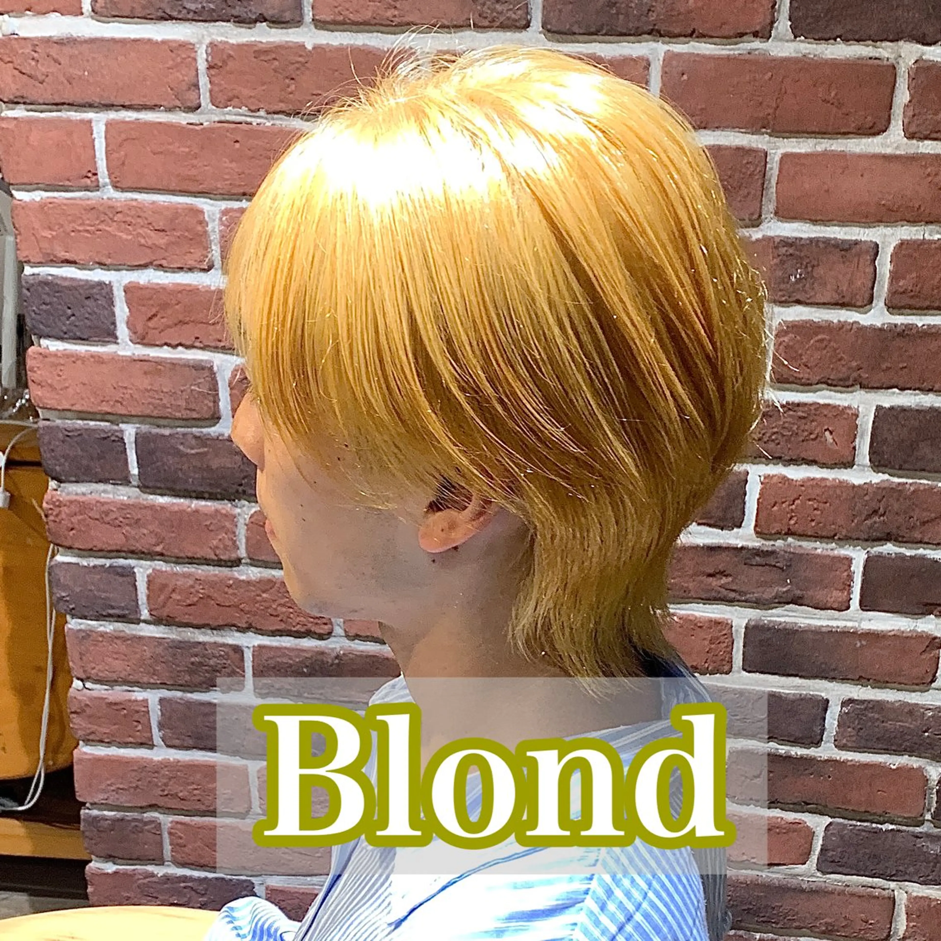 ショート カラー メンズ メンズブリーチ ブリーチ ブロンド オレンジ ショートヘア メンズパーマ&メンズ 縮毛矯正/平野/渋谷のヘアスタイル