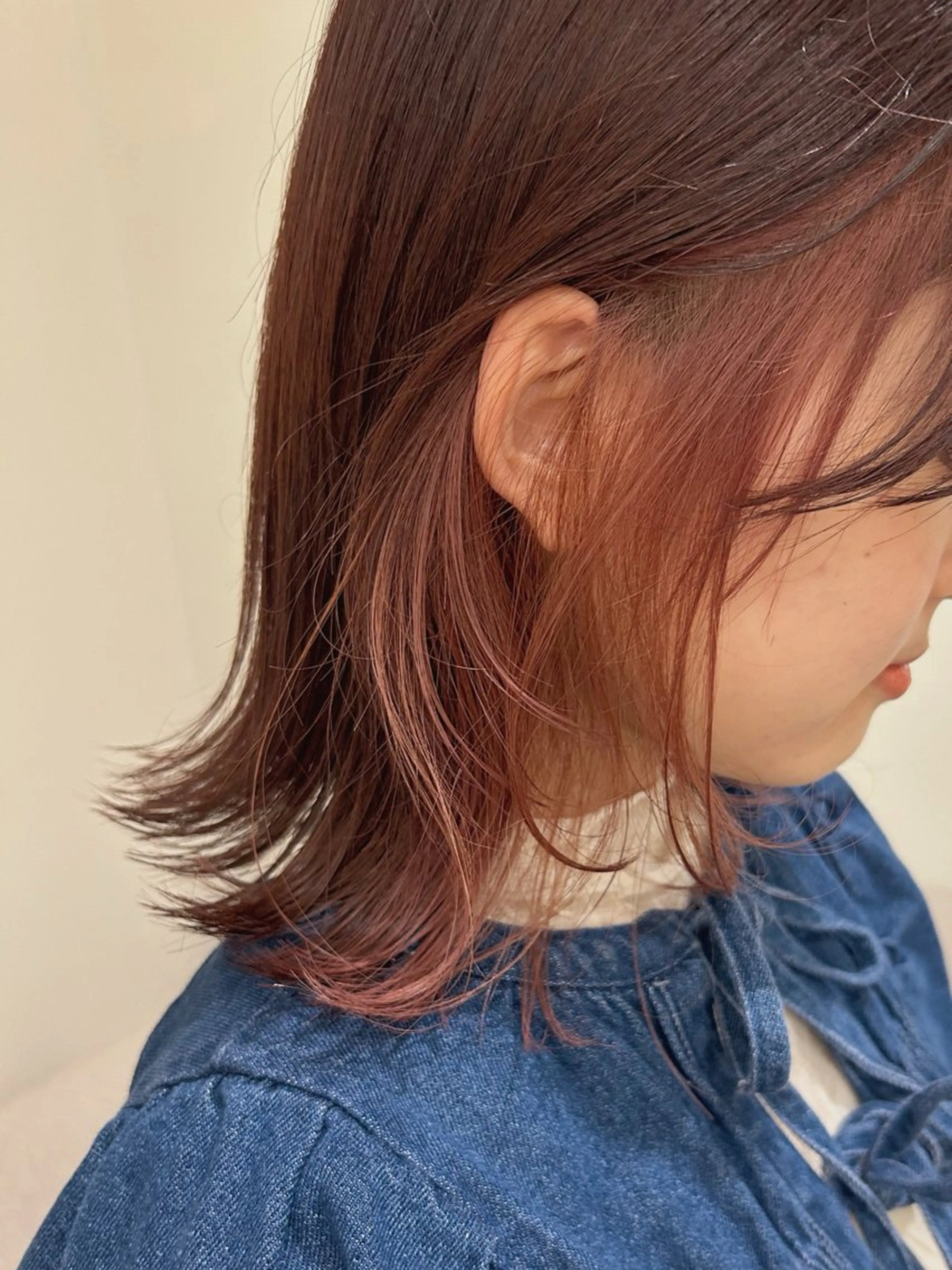 ミディアム カット ヘアカラー トリートメント 💛🤍U too e’s 鎌倉🧸のヘアスタイル