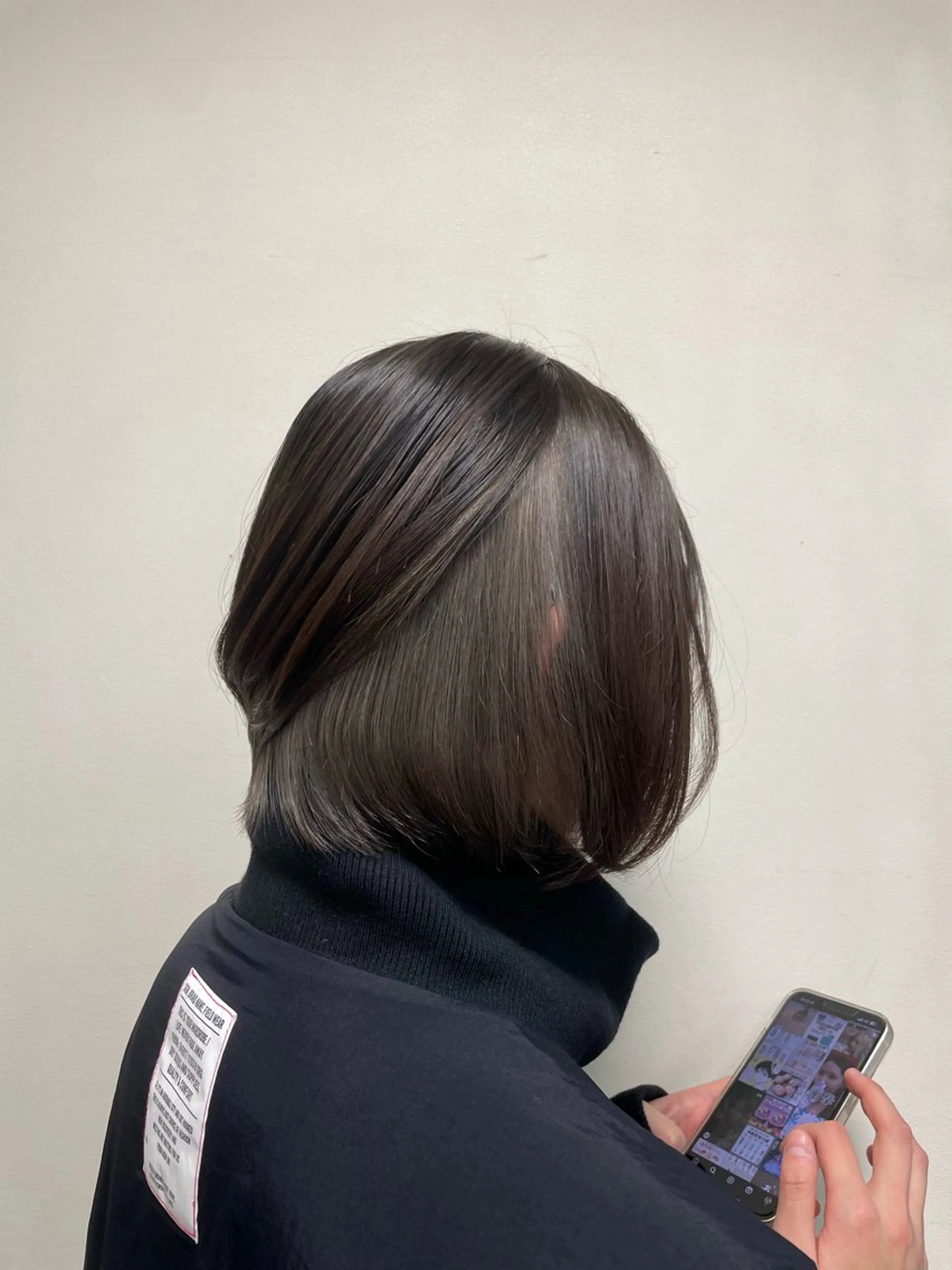 ショート カラー ブリーチ グレージュ インナーカラー ボブ トリートメント Airily昭島店 サクラ🎀のヘアスタイル
