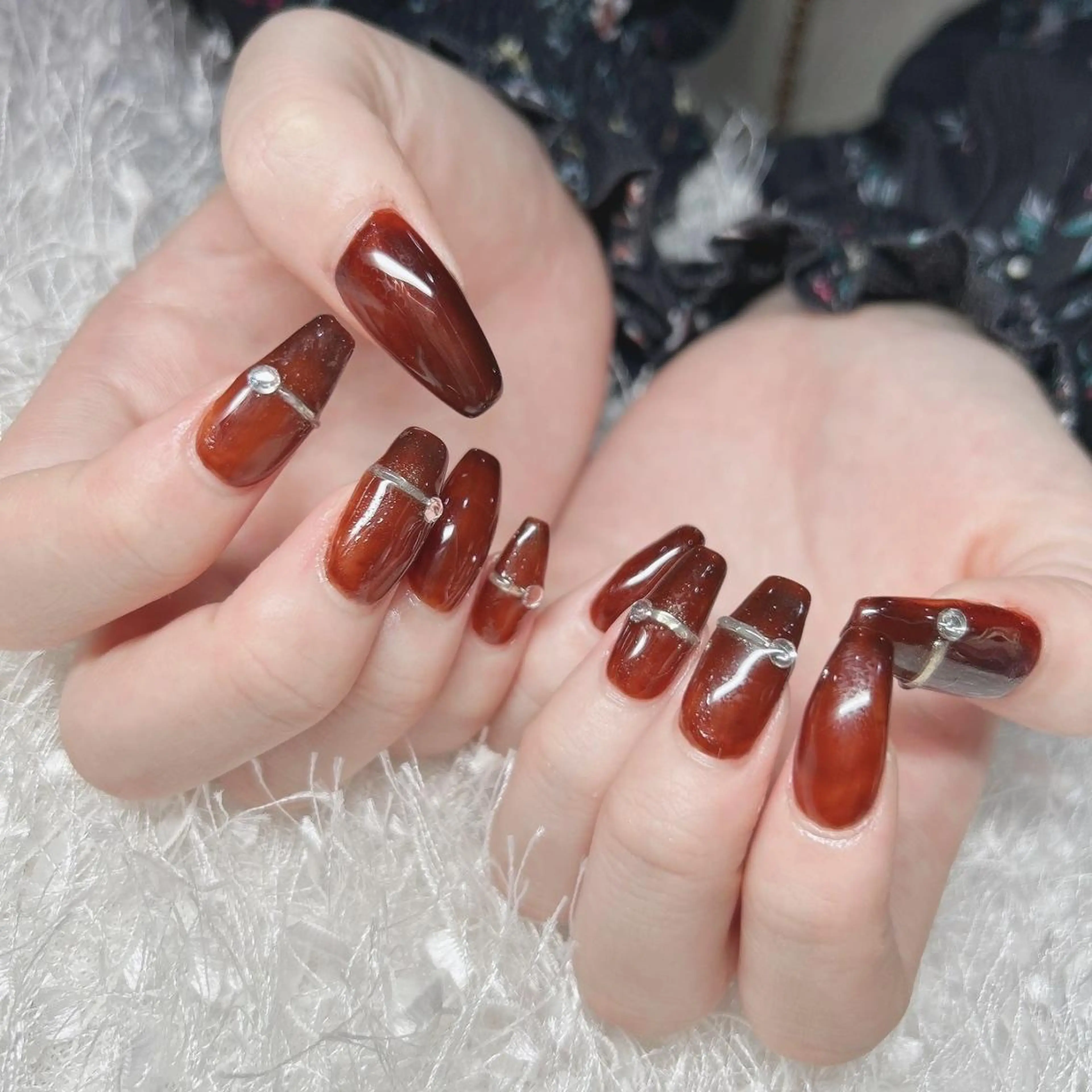 ネイル 長さ出し フレンチネイル ジェルネイル グラデーション 韓国ネイル ハンドネイル Nail&eye Belire 新宿のネイルデザイン