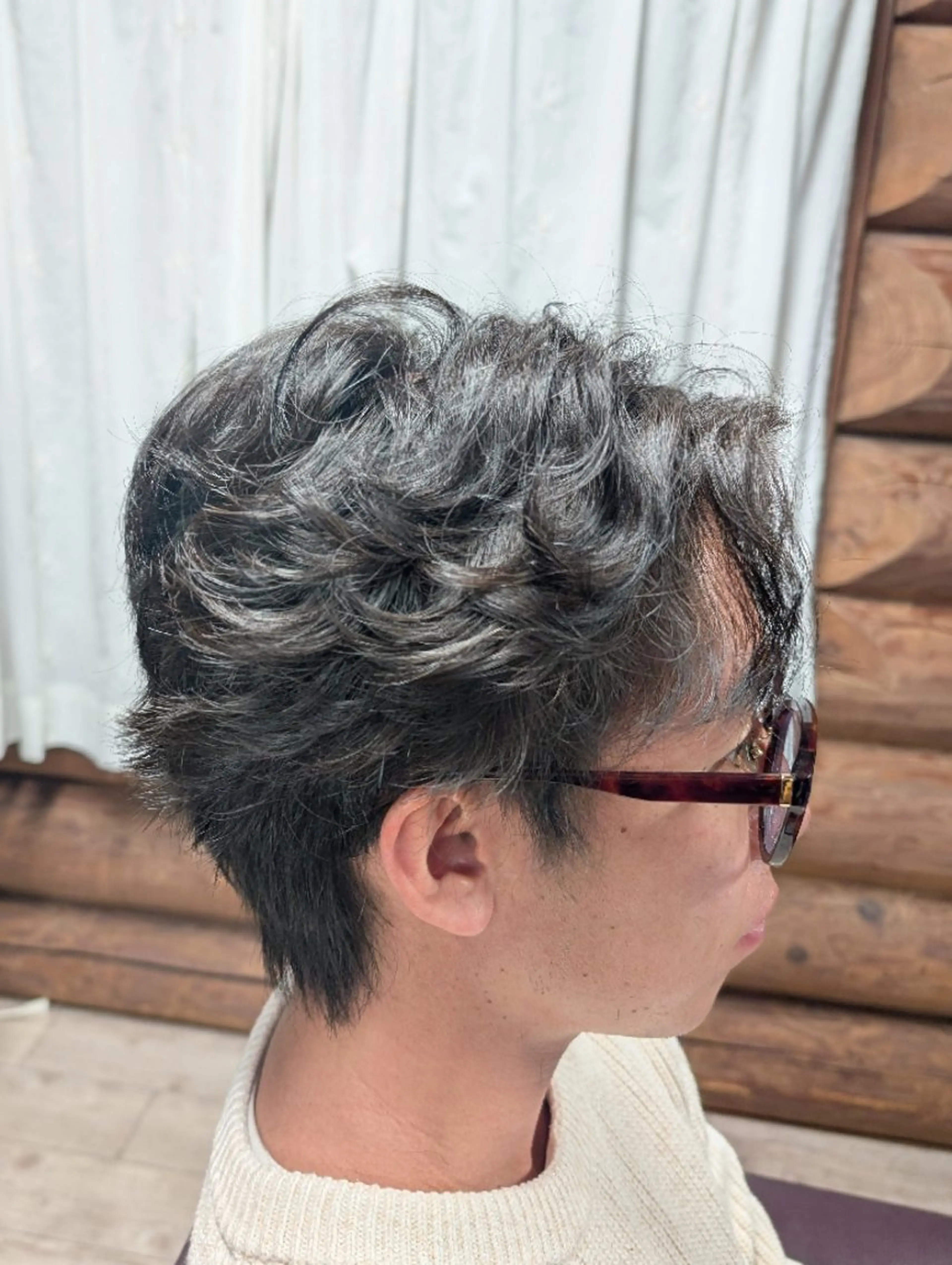 パーマ メンズ フェザーパーマ メンズパーマ カット パーマ 本田 圭輔のヘアスタイル