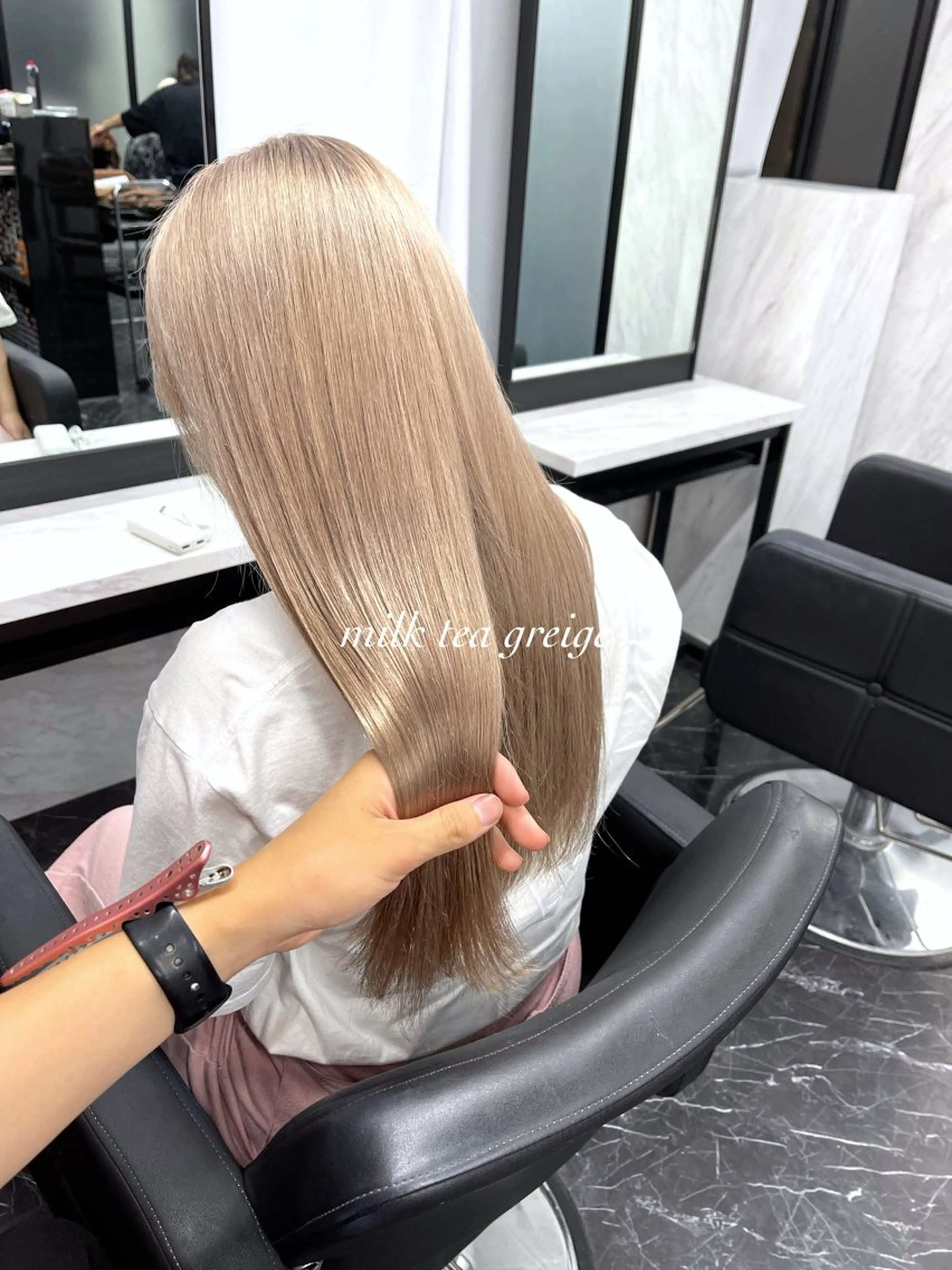 ロング カラー ハイトーンカラー ヘアカラー トリートメント 髪質改善/堀江 ケアカラーtoshiのヘアスタイル