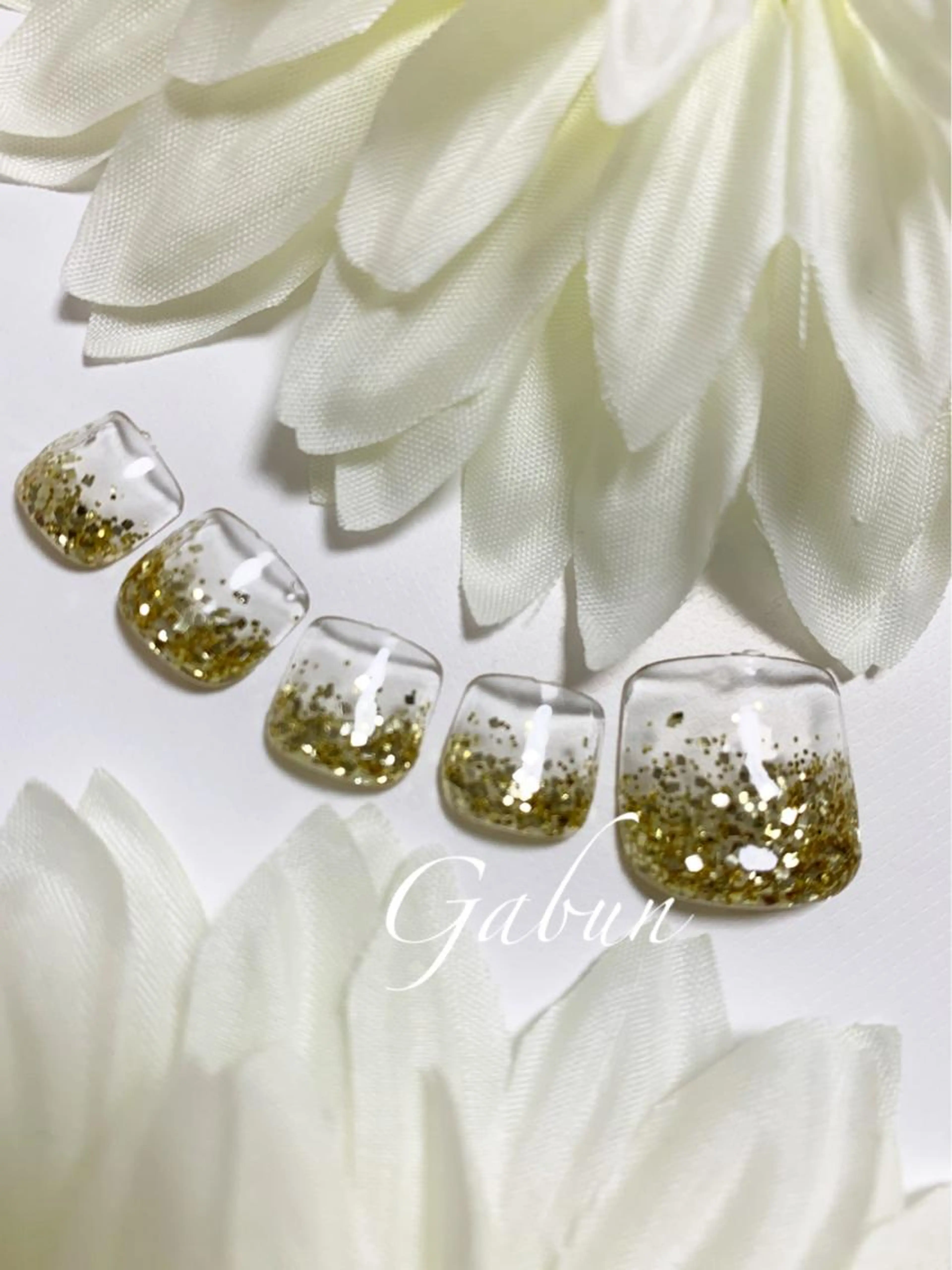 フットラメグラデーションネイル(フットバス付き・オフ込み)の写真