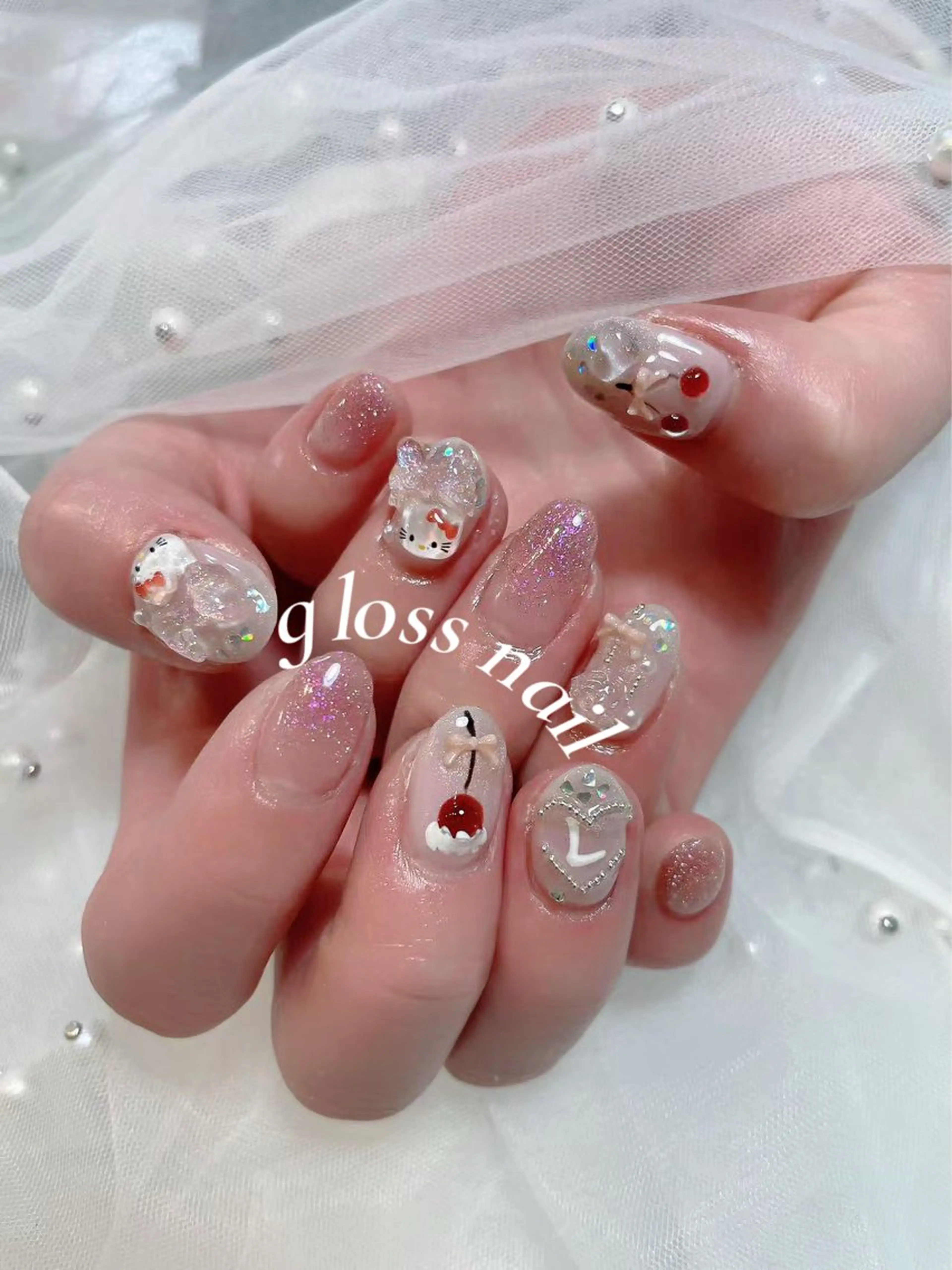 ネイル フットネイル テンニン💞 gloss nailのネイルデザイン