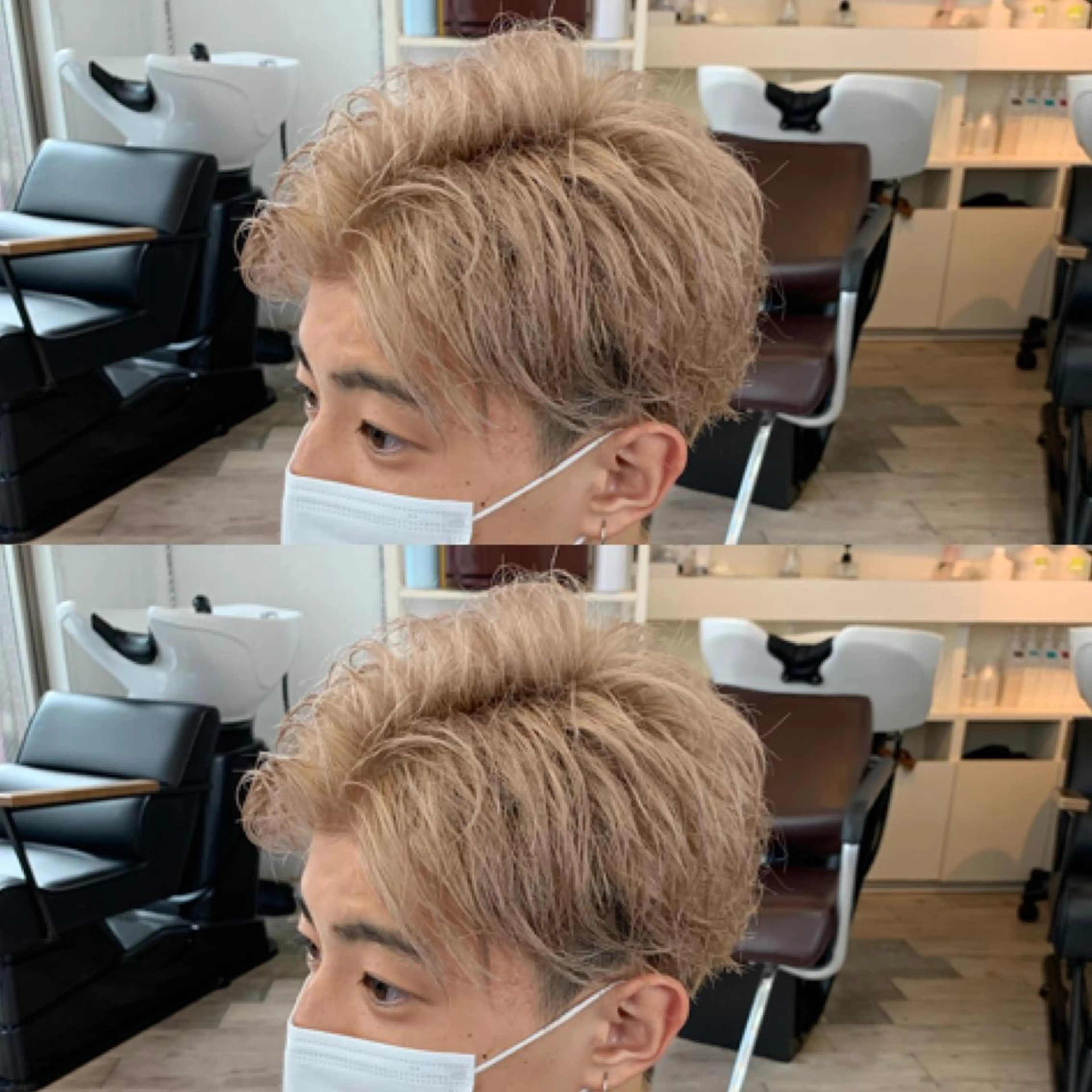 ショート カラー メンズ ベージュカラー メンズ専門店 店長 小柳 裕夢のヘアスタイル