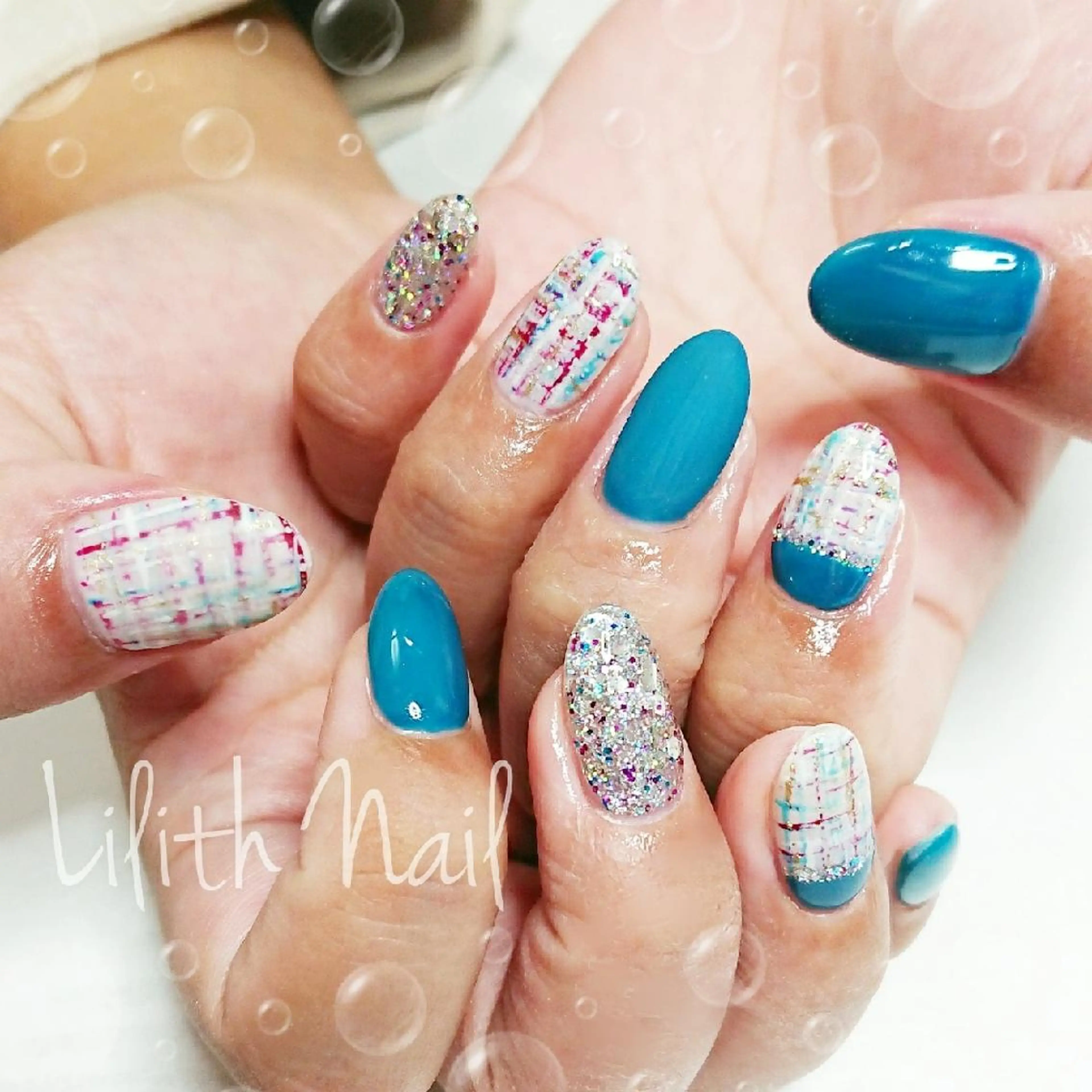 ネイル ツイードネイル ハンドネイル Lilith Nailのネイルデザイン