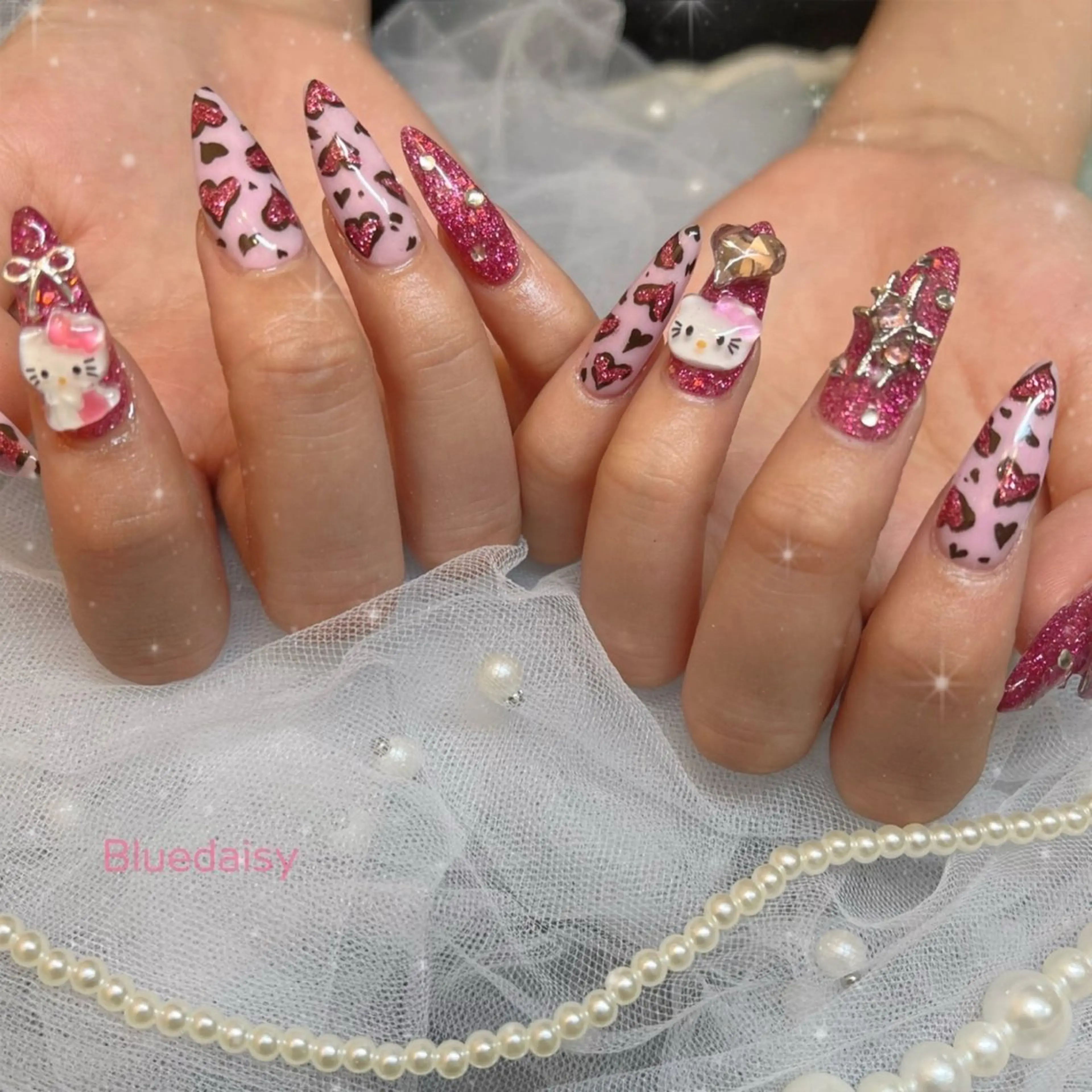 ネイル ハンドネイル Blue daisy 栄本店のネイルデザイン