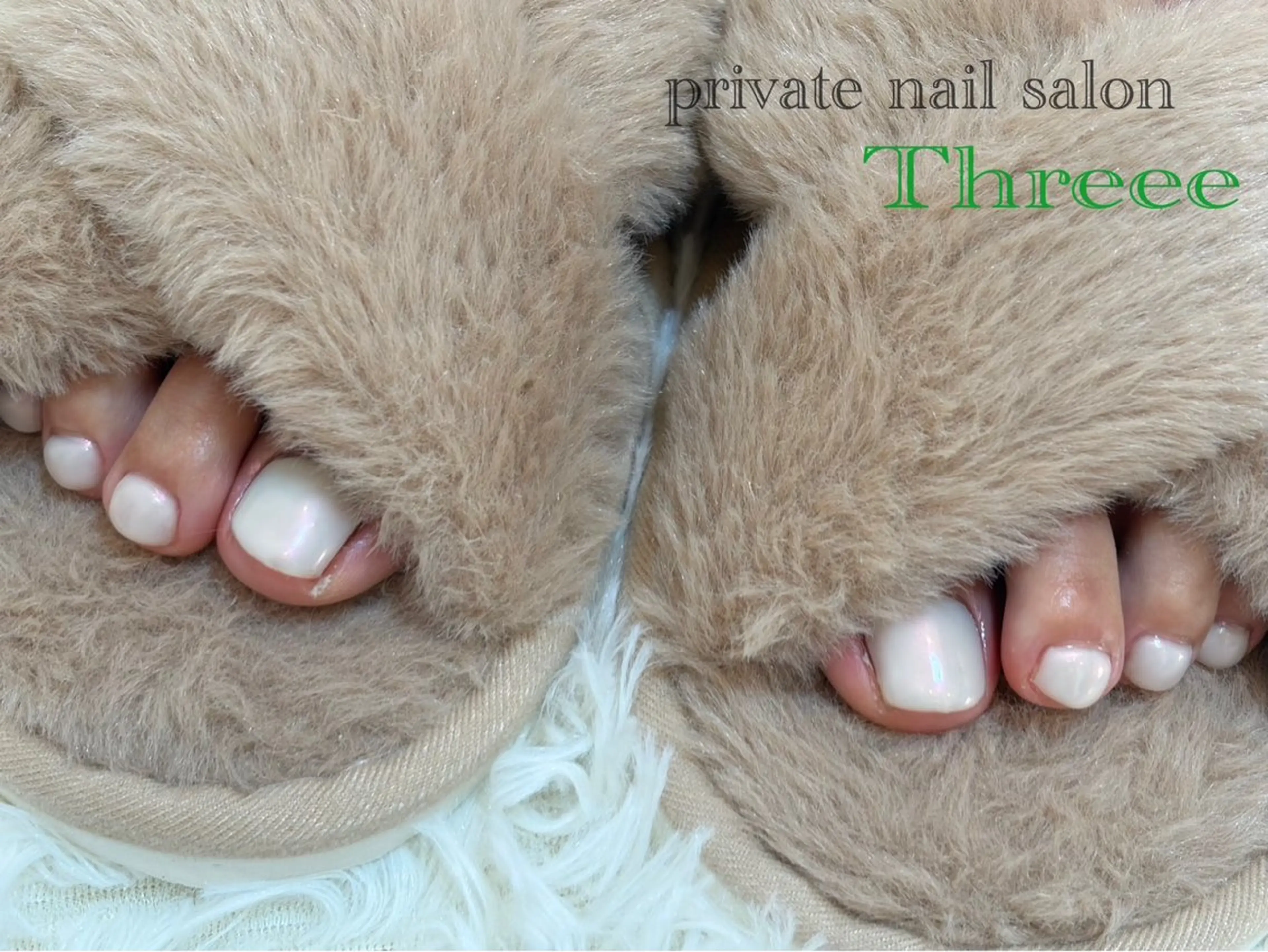 ネイル オーロラネイル フットネイル Nail salon - Threee　-のネイルデザイン