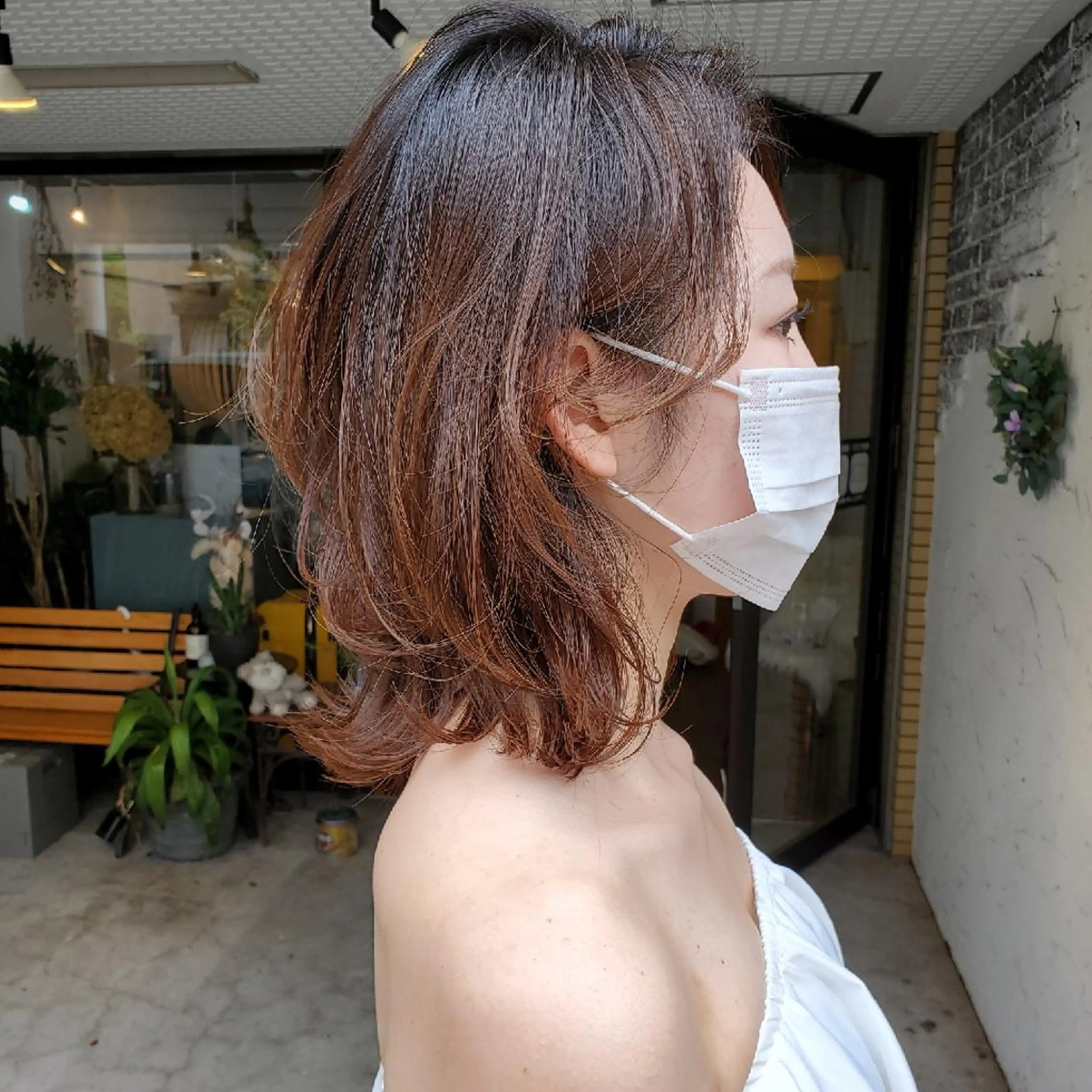 ミディアム カラー カット ヘアカラー トリートメント 韓国ヘア レイヤー くびれヘアMATSUのヘアスタイル