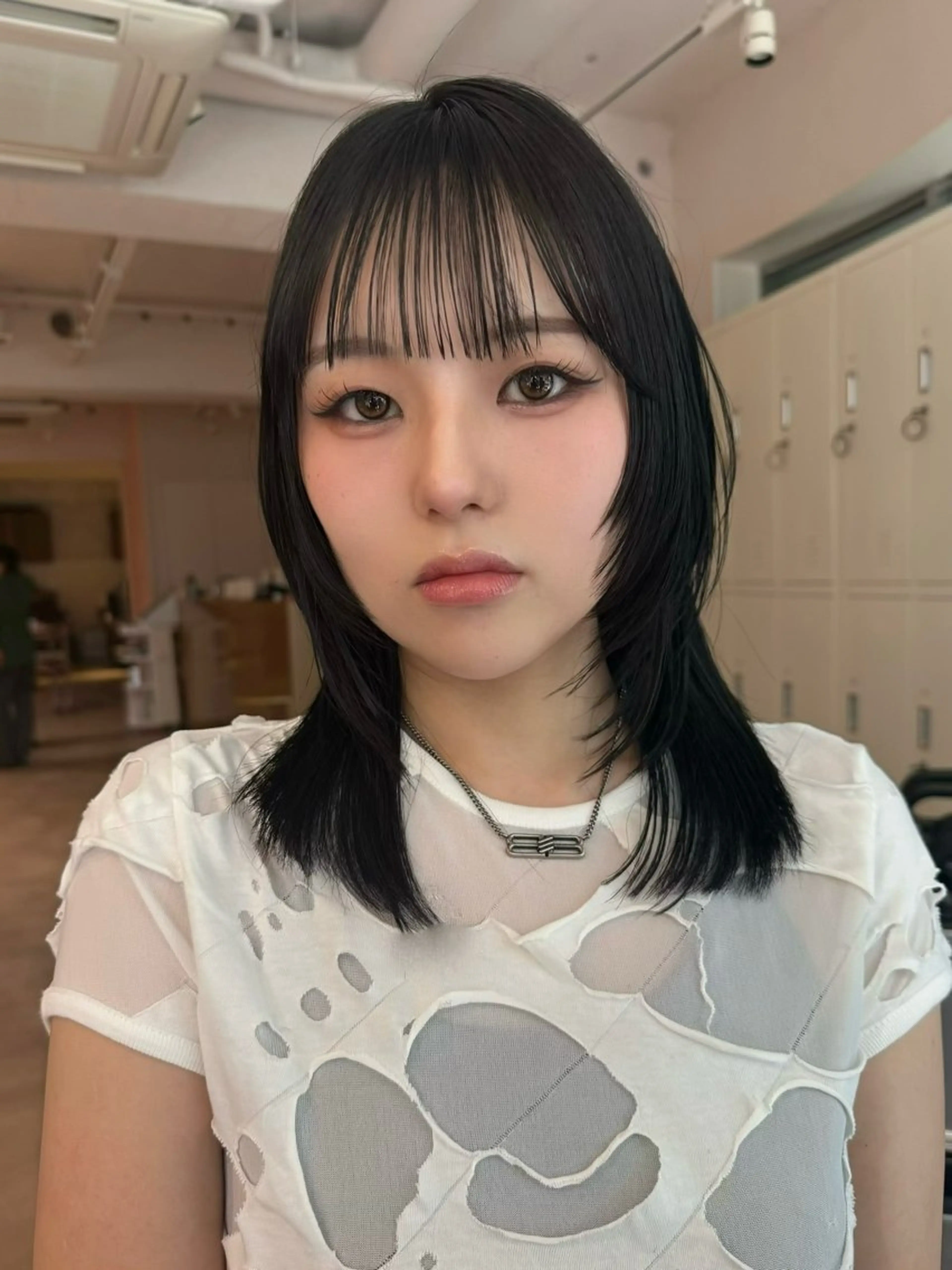 ミディアム カット ヘッドスパ 韓国レイヤー 🎀ダブルカラーのヘアスタイル