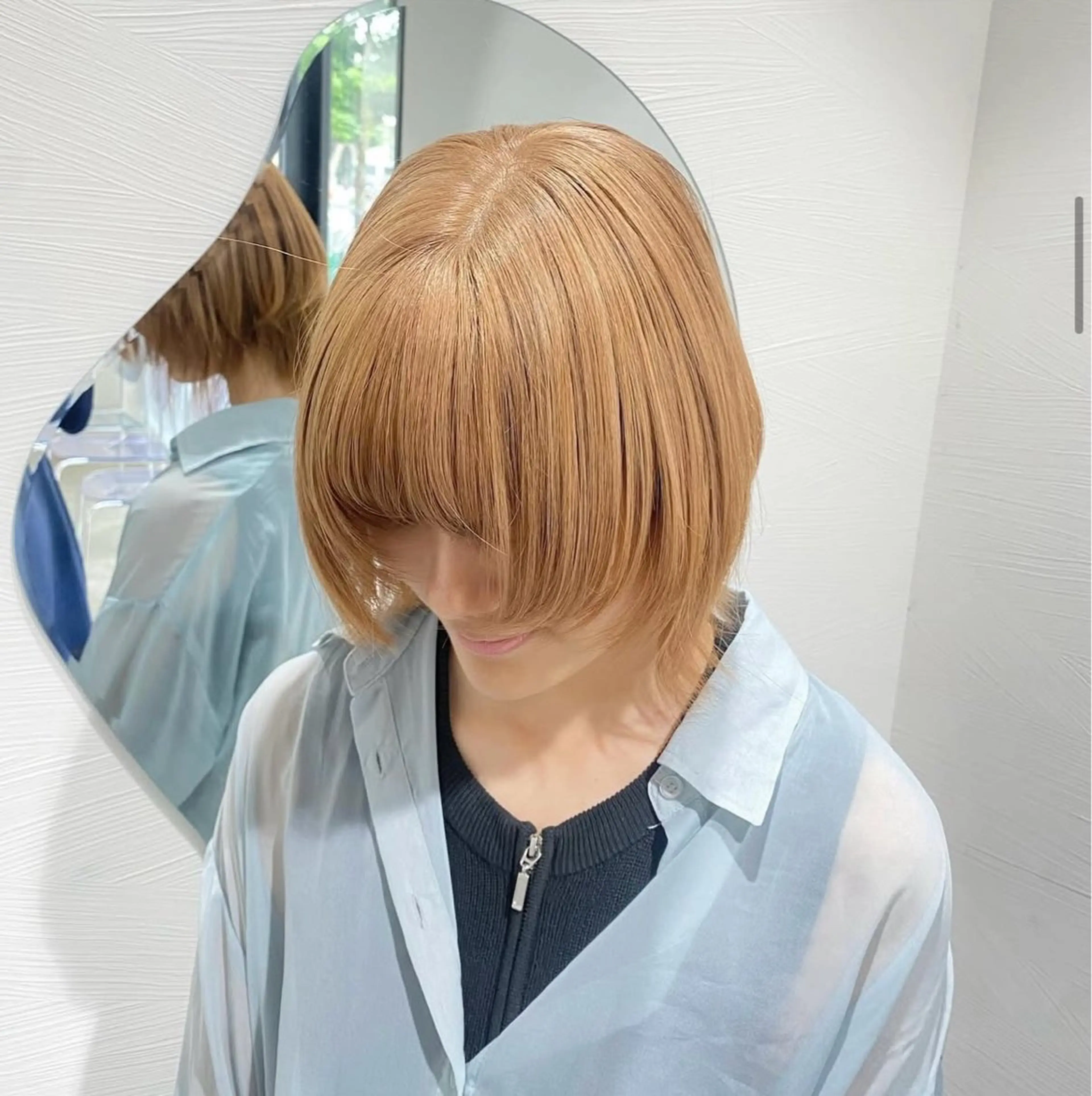 ミディアム カット ヘアカラー トリートメント ショートヘアとカラー の専門家/もりしーのヘアスタイル