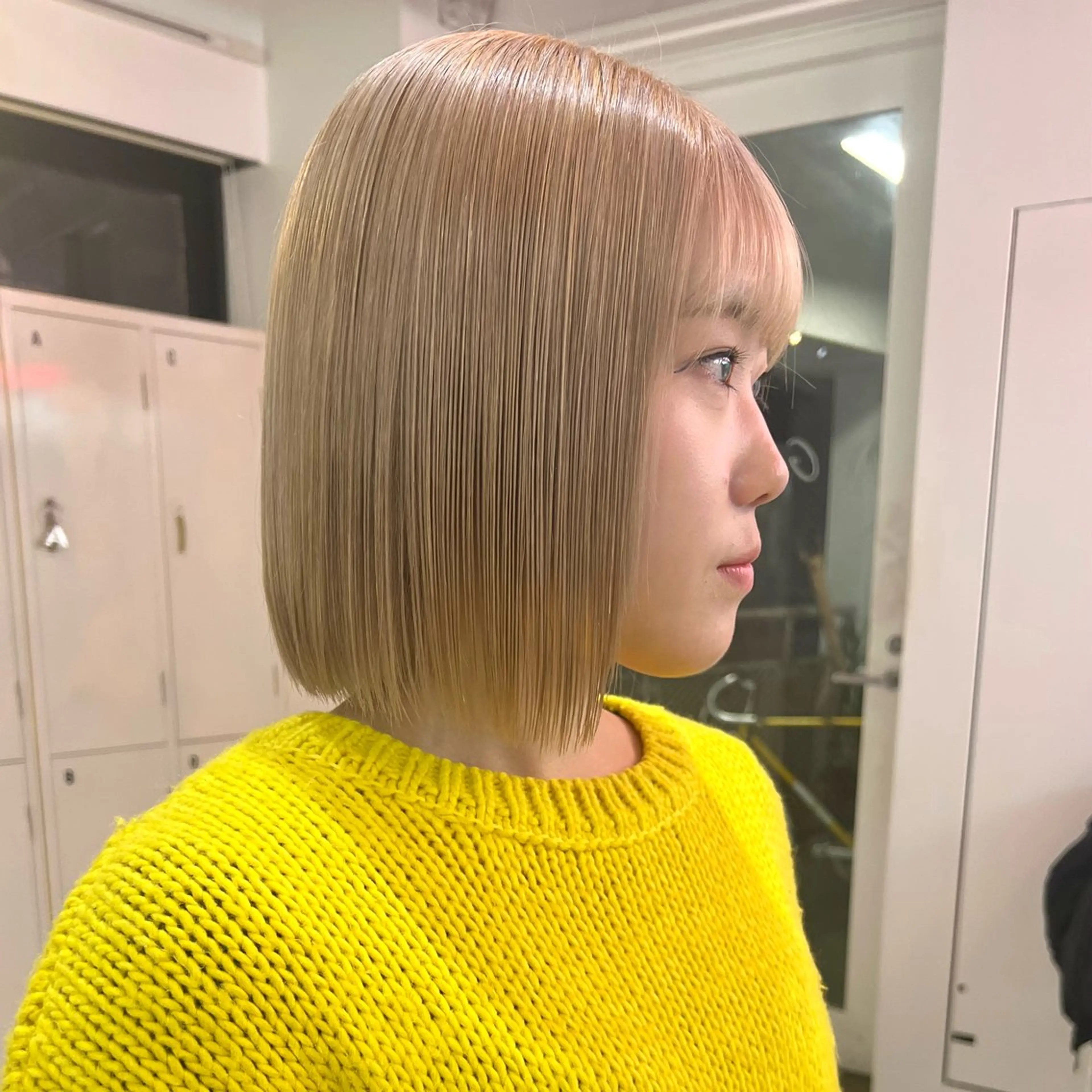 ショート カラー パーマ ヘアアレンジ メンズ 🧨ブリーチー×ボブ レイヤー💎じゅえるのヘアスタイル