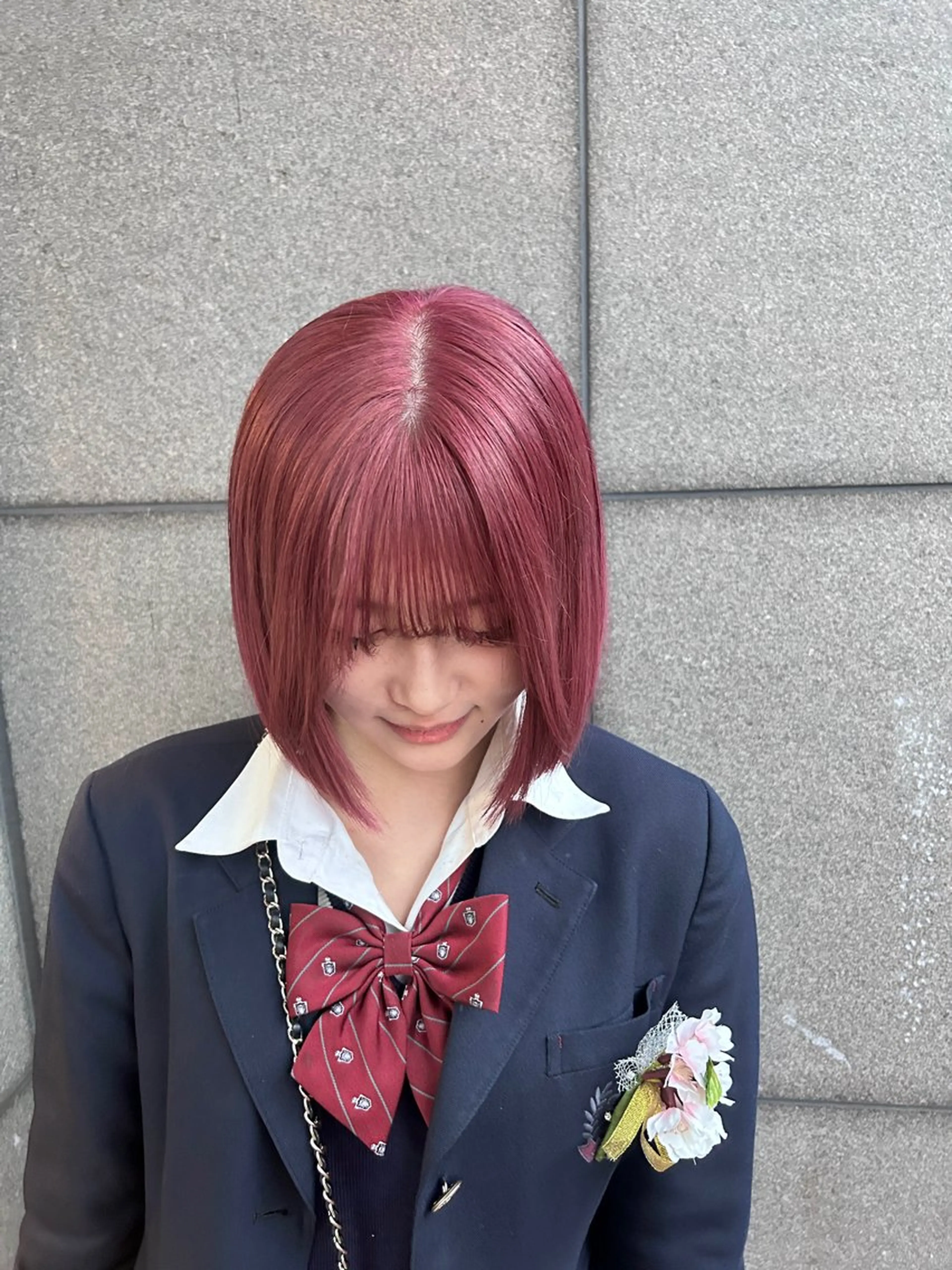 ショート カラー ピンクカラー 阪田 真奈未のヘアスタイル