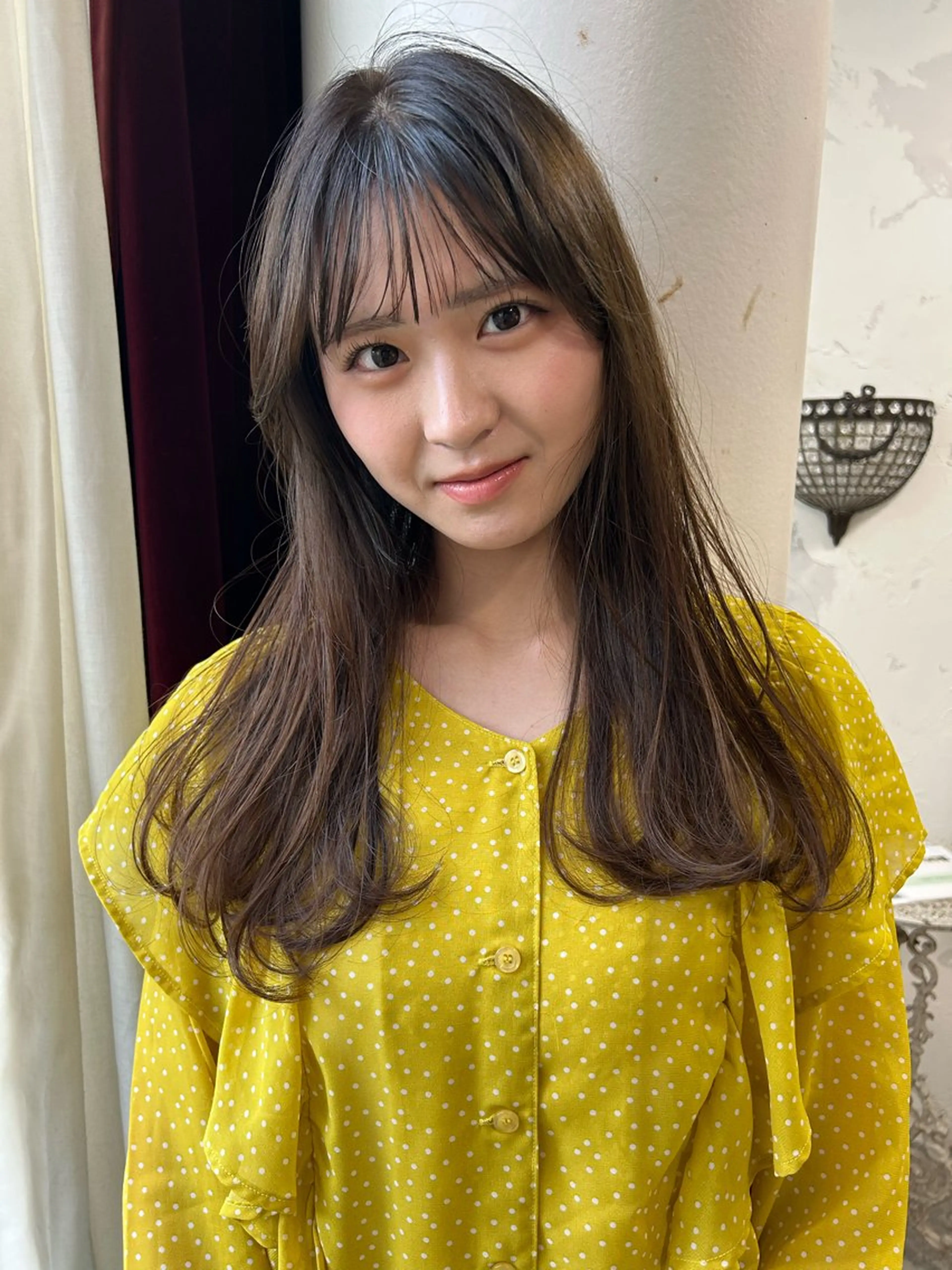 カラー ベージュカラー オリーブベージュ 丸山 風香のヘアスタイル