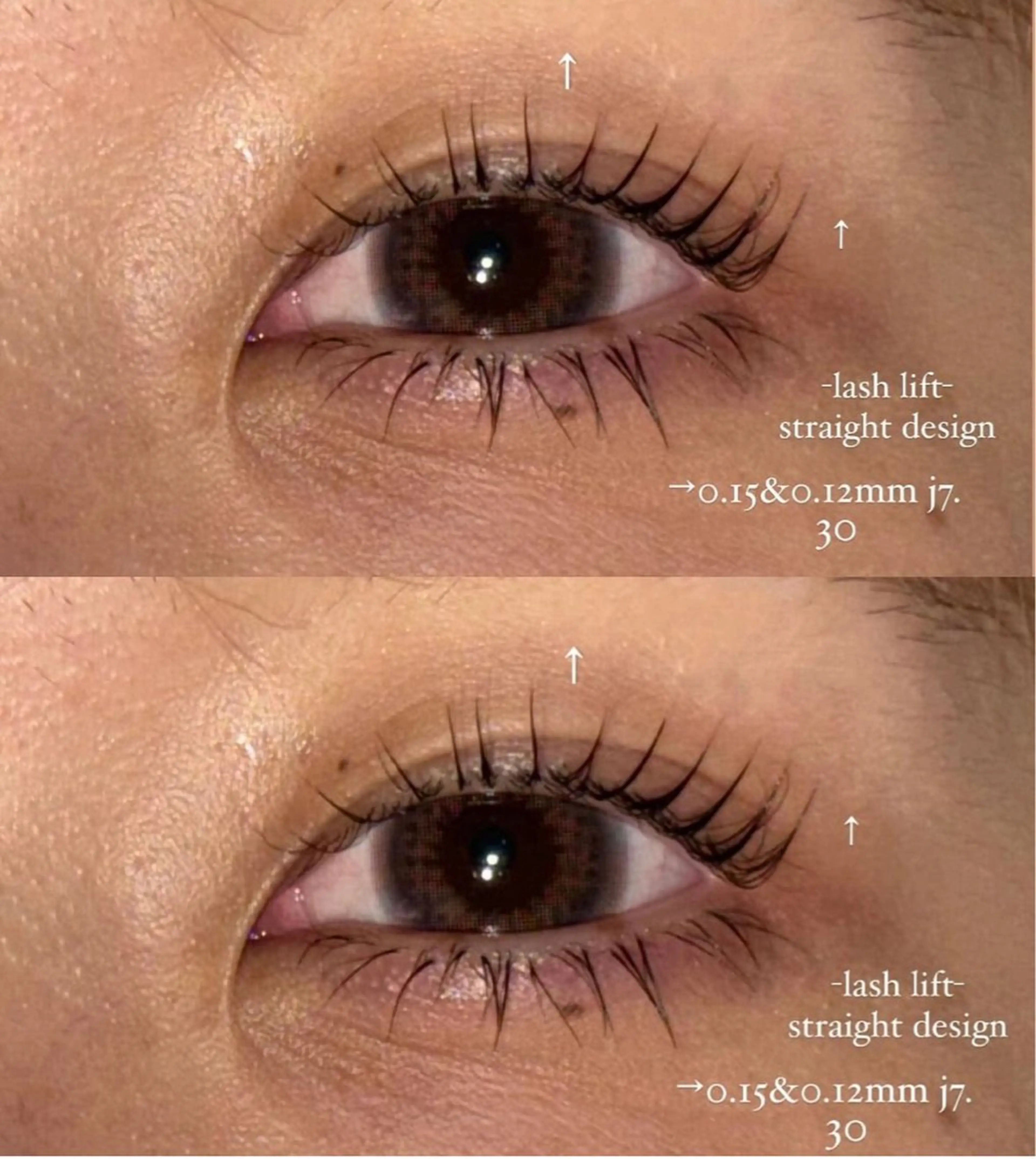 マツエク・マツパ フラットラッシュ まつげパーマ 下まつげエクステ 一重×まつ毛パーマ NORA senaのマツエク・マツパデザイン