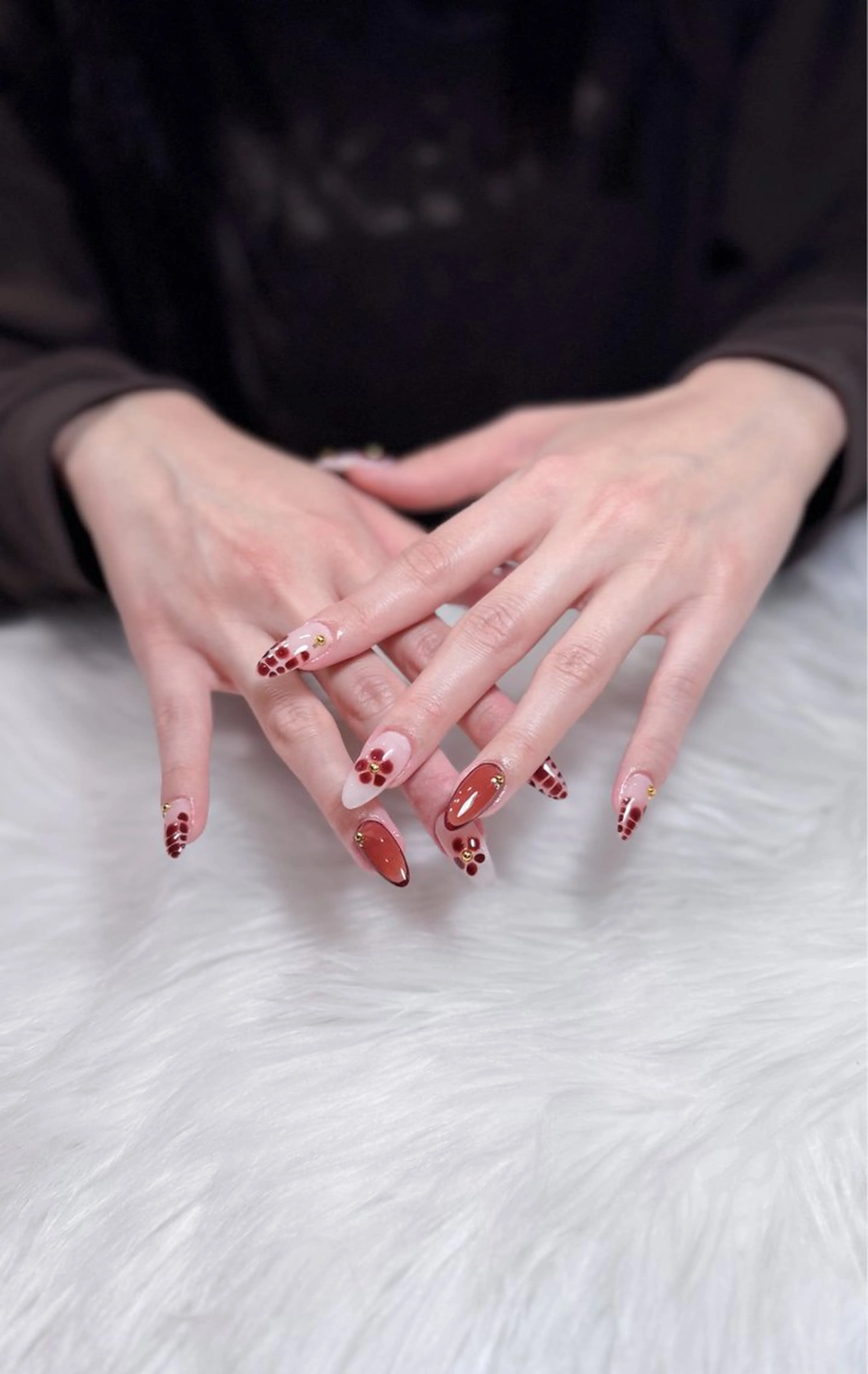 ネイル アートネイル オーロラネイル ジェルネイル 韓国ネイル ロングネイル ハンドネイル Nichi Nailsのネイルデザイン