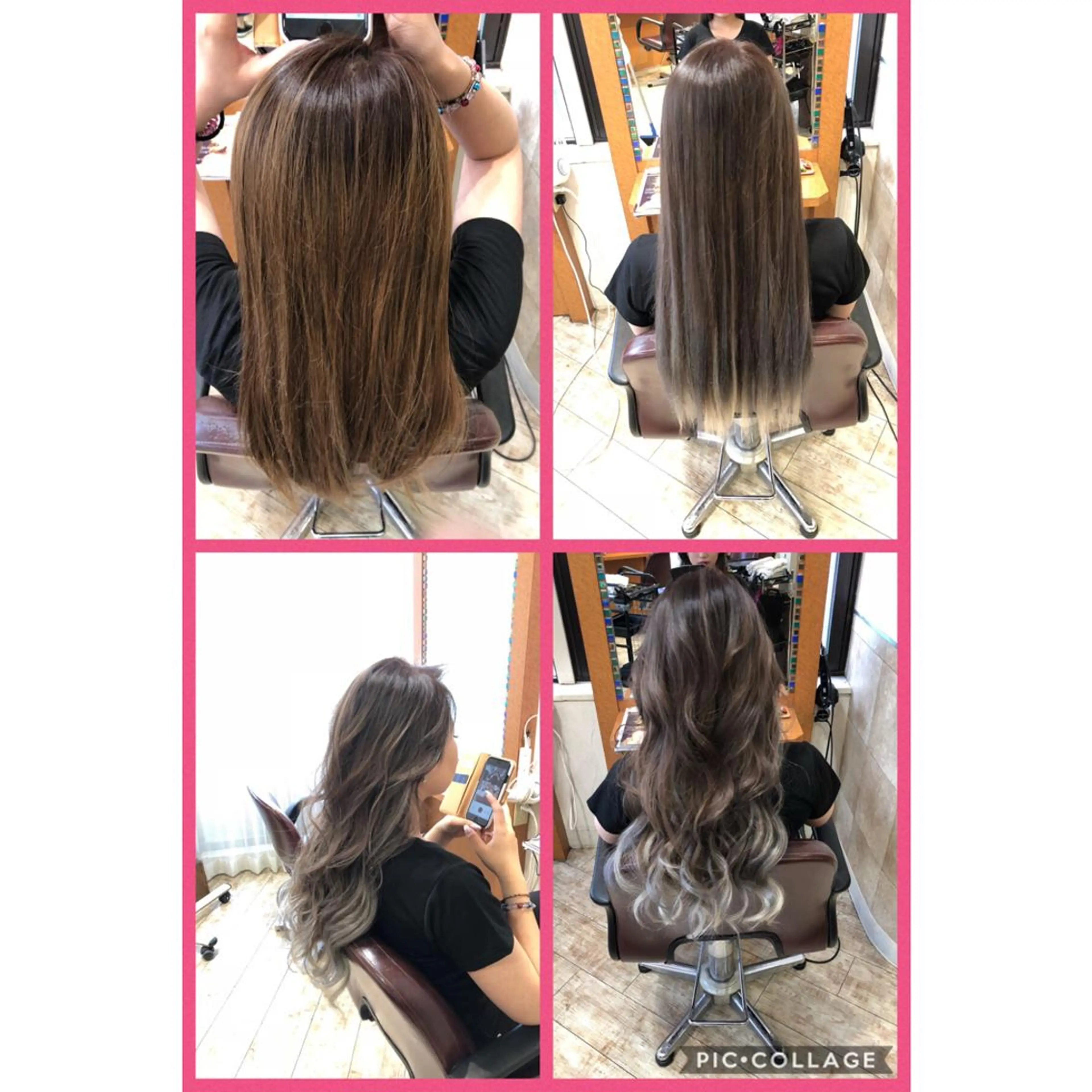 ロング カラー グラデーションカラー ハイライトカラー ラベンダーカラー エクステ ハイライト 100%髪質改善特化 TRUNSのヘアスタイル