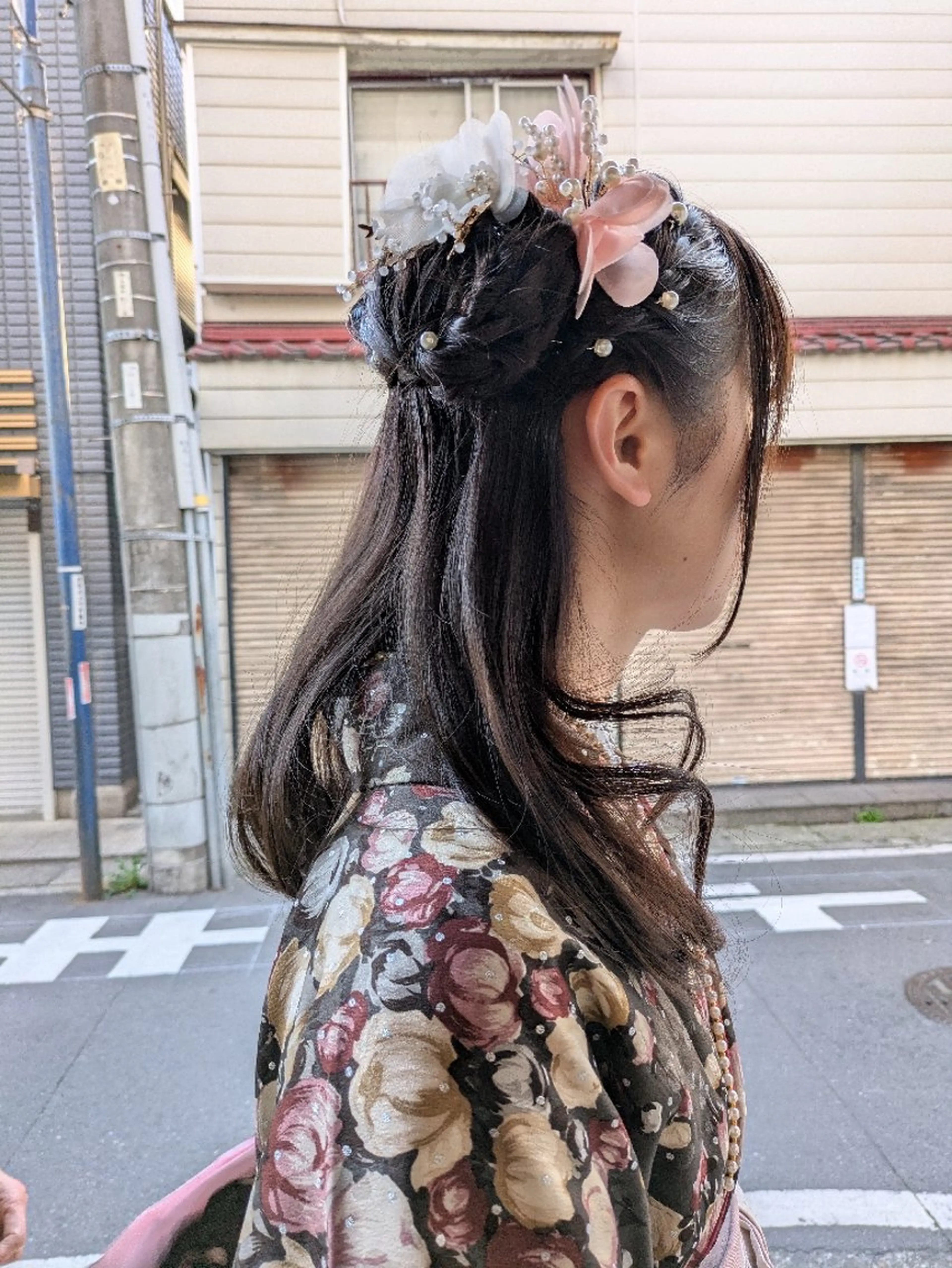 セミロング 大人女性カット/ヘア セット✨️片本🌸のヘアスタイル