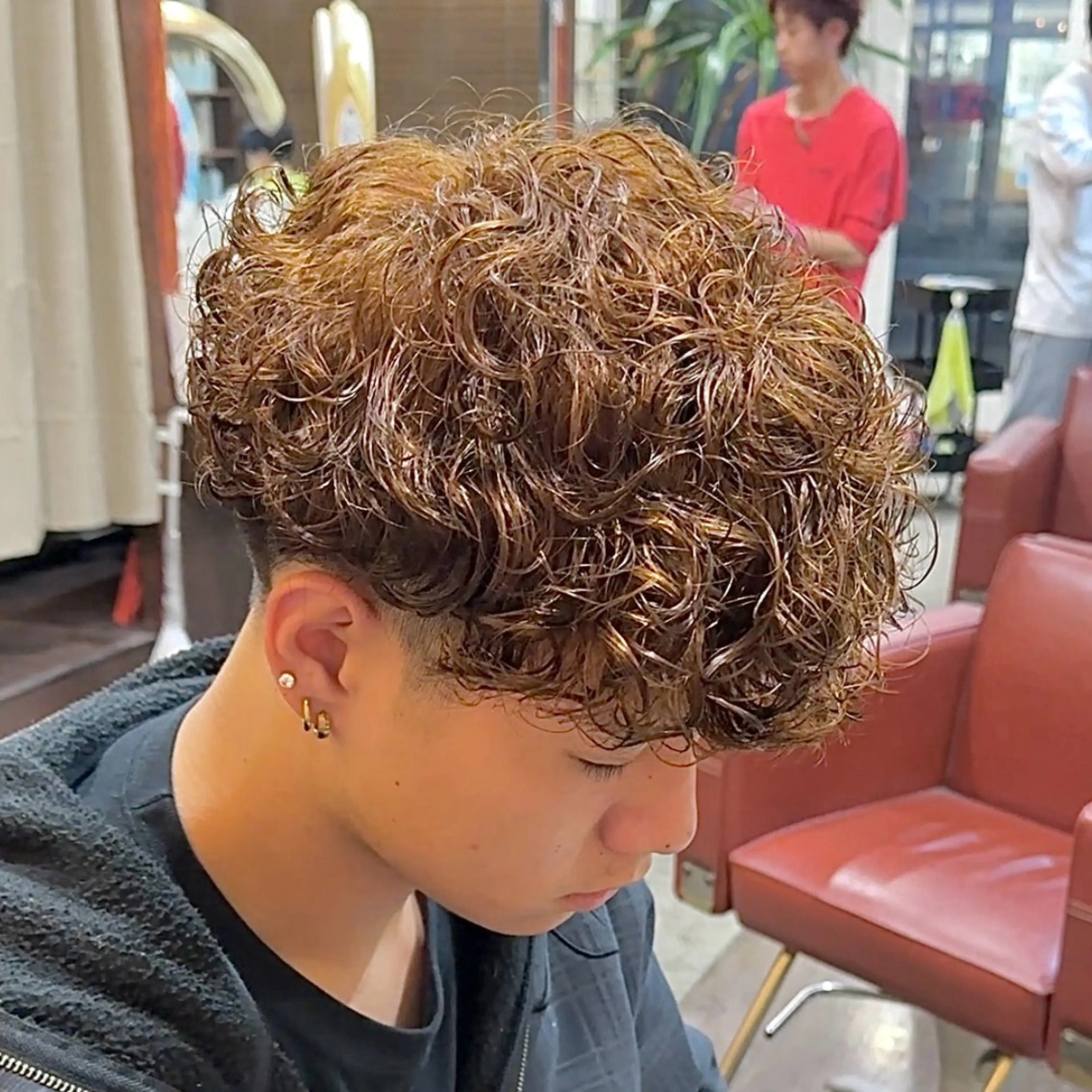 カラー パーマ メンズ スペインカール カット パーマ スペインカール/ サーフカール/RYUのヘアスタイル