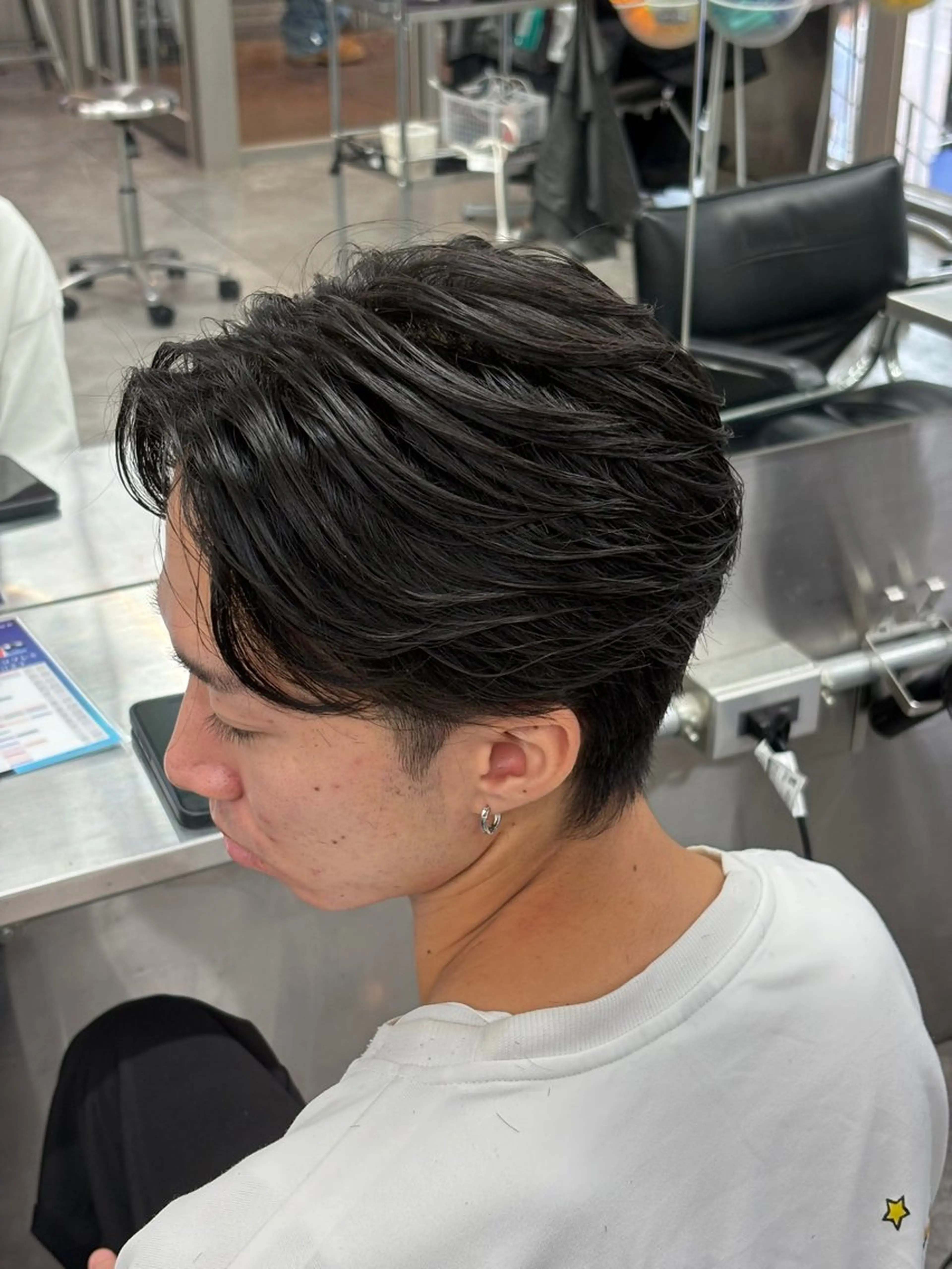ミディアム パーマ メンズ カット パーマ トリートメント ヘアセット 🔥最強メンズ特化/ パーマの達人🔥風見のヘアスタイル