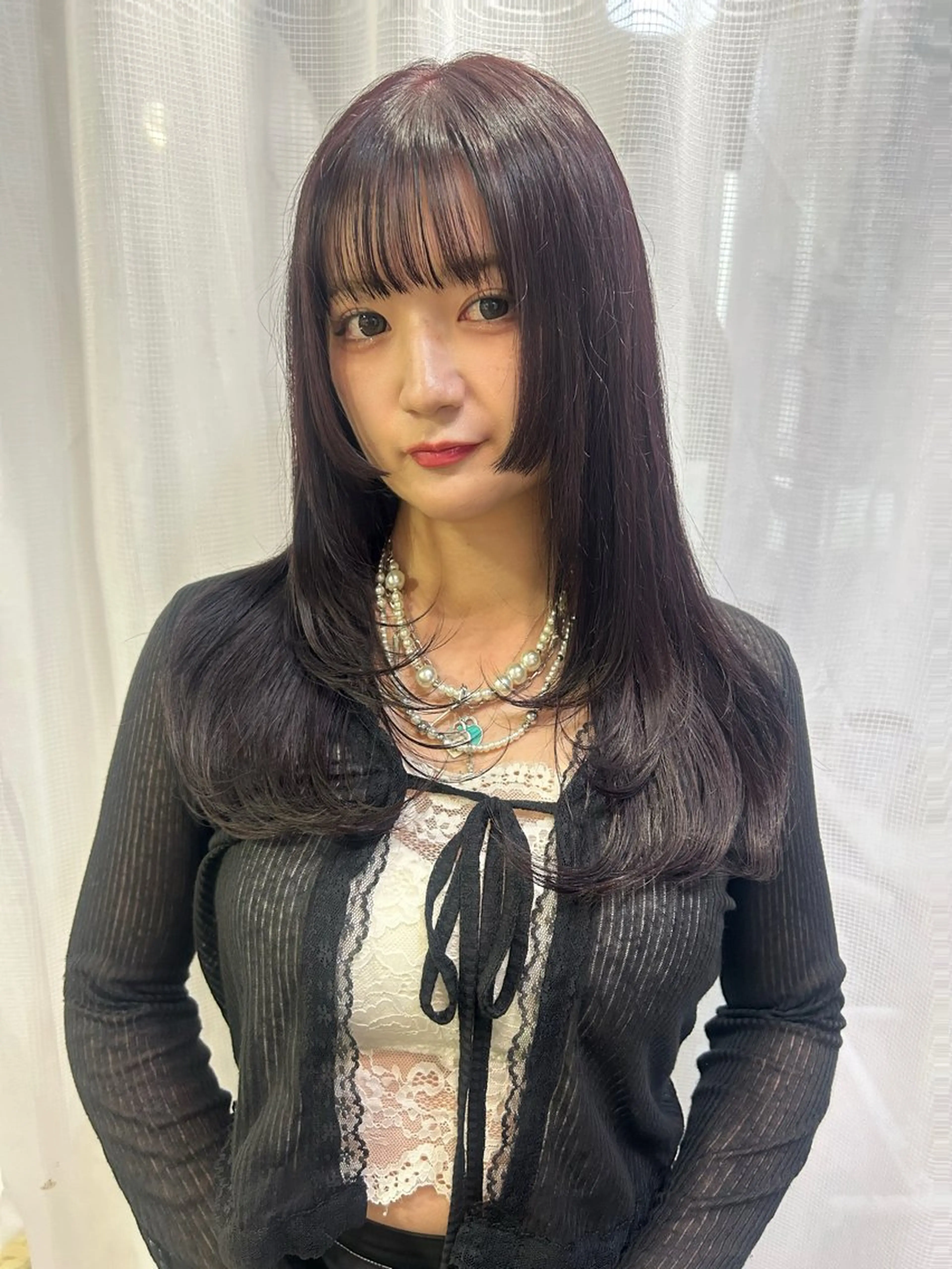セミロング カラー 透明感カラー ラベンダーカラー 顔周りカット 韓国風ヘア レイヤーカット ヘアカラー 【 ViVIE 】 とものその他イメージ