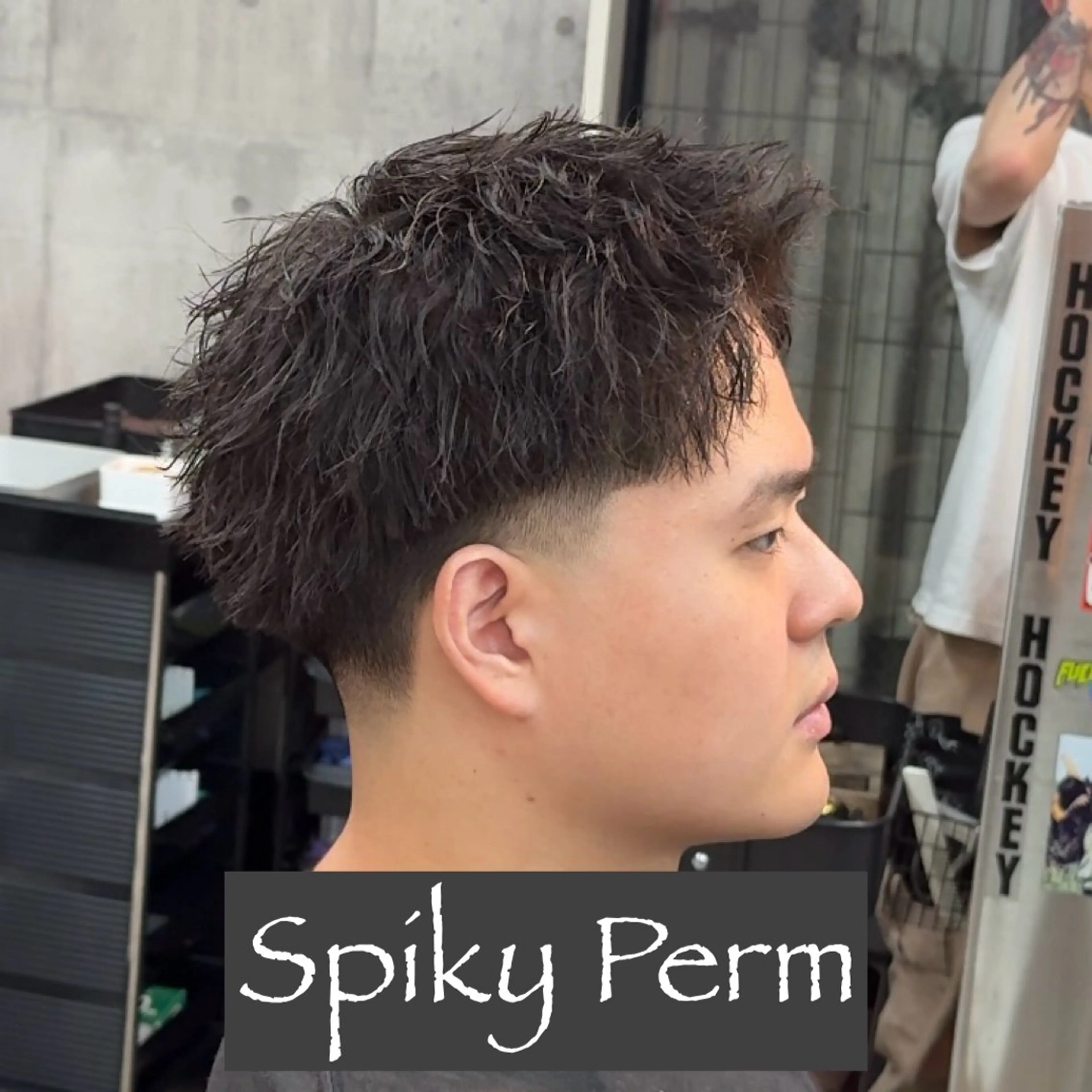 ショート パーマ ヘアアレンジ メンズ MENIN メンズ サロン　望月　涼太のヘアスタイル