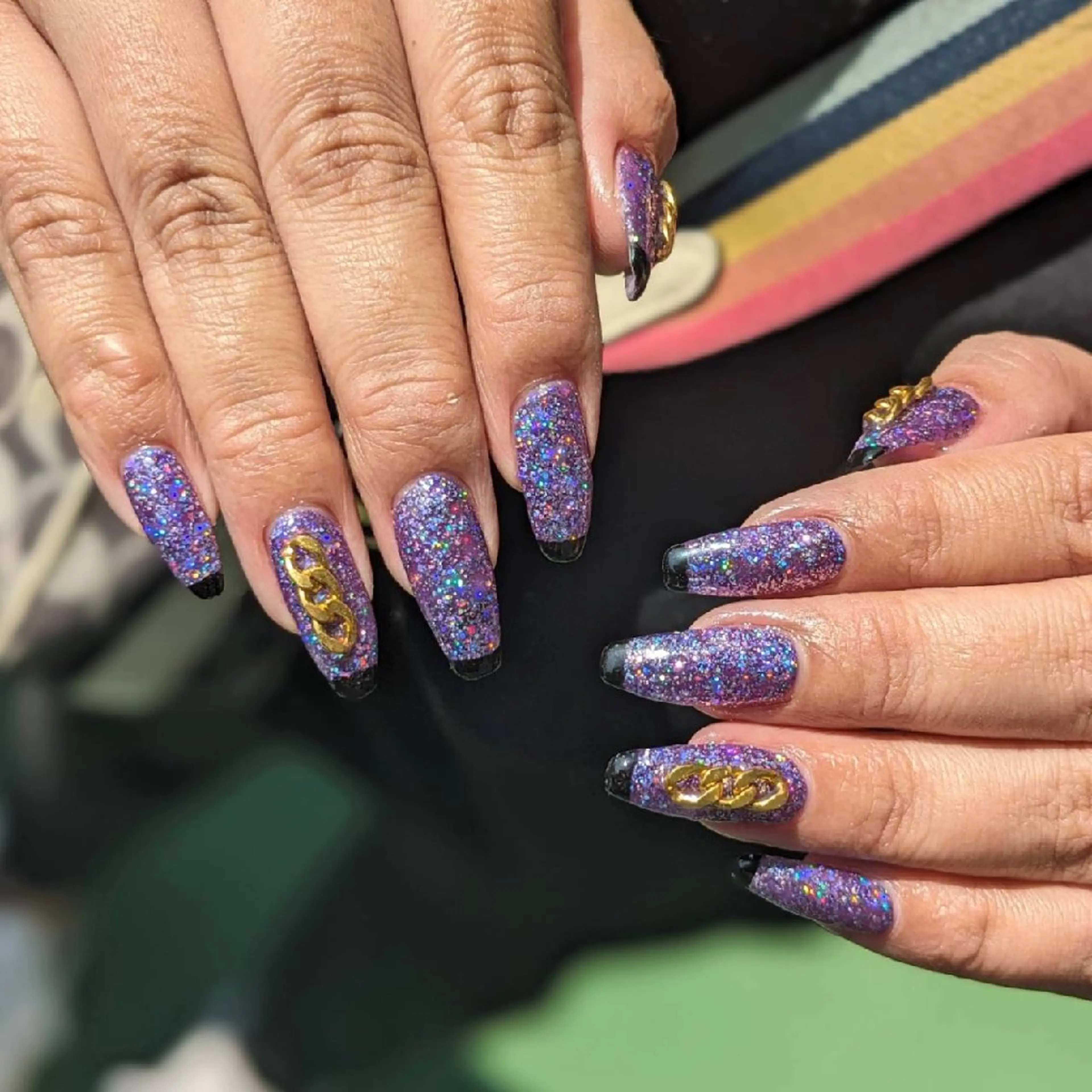 ネイル ゴージャス ラメ(グリッター) ハンドネイル ネイルサロンベルティ .keikoのネイルデザイン