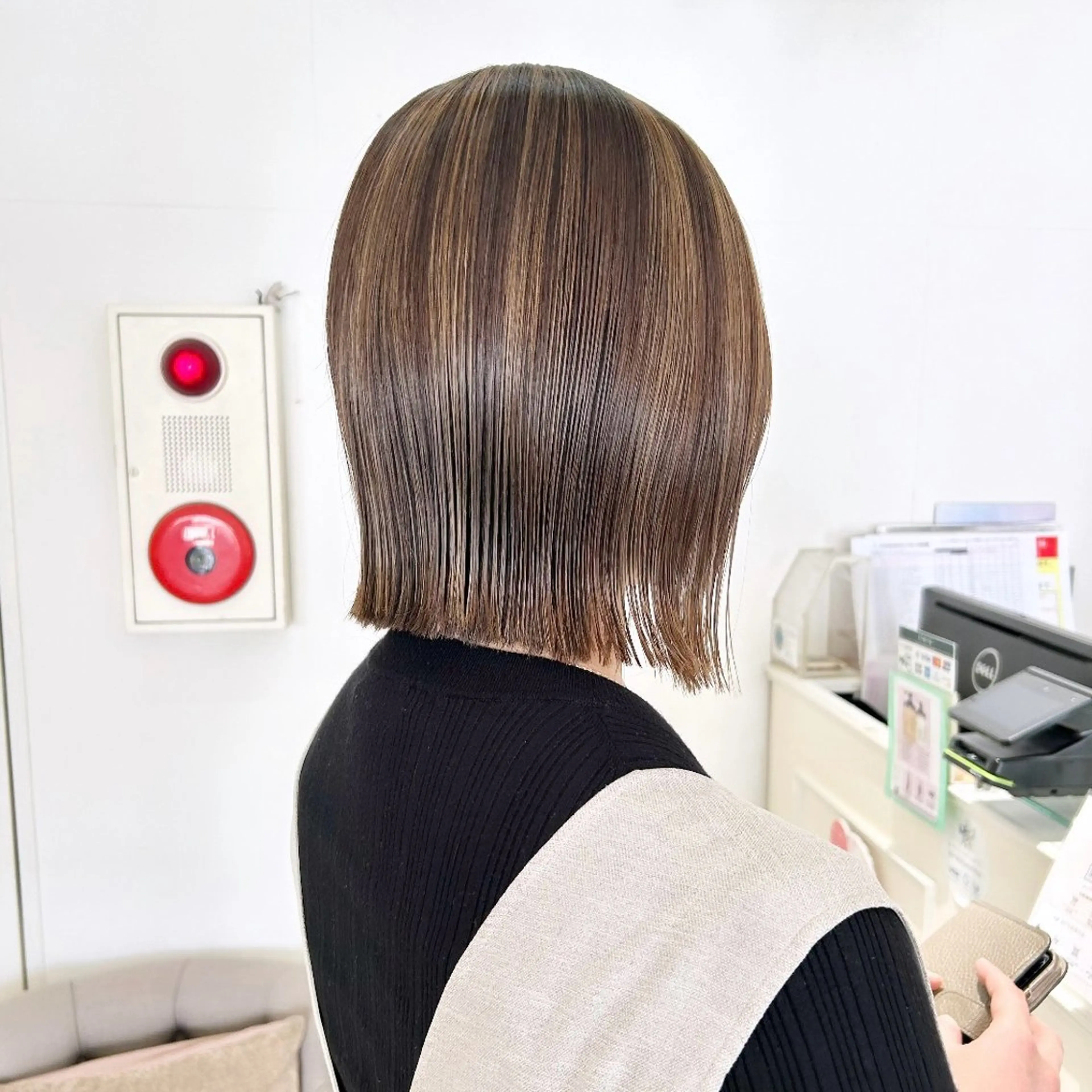 ショート カラー ヘアアレンジ カット ヘアカラー 吉水 彩乃 /ボブ/艶感カラーのヘアスタイル