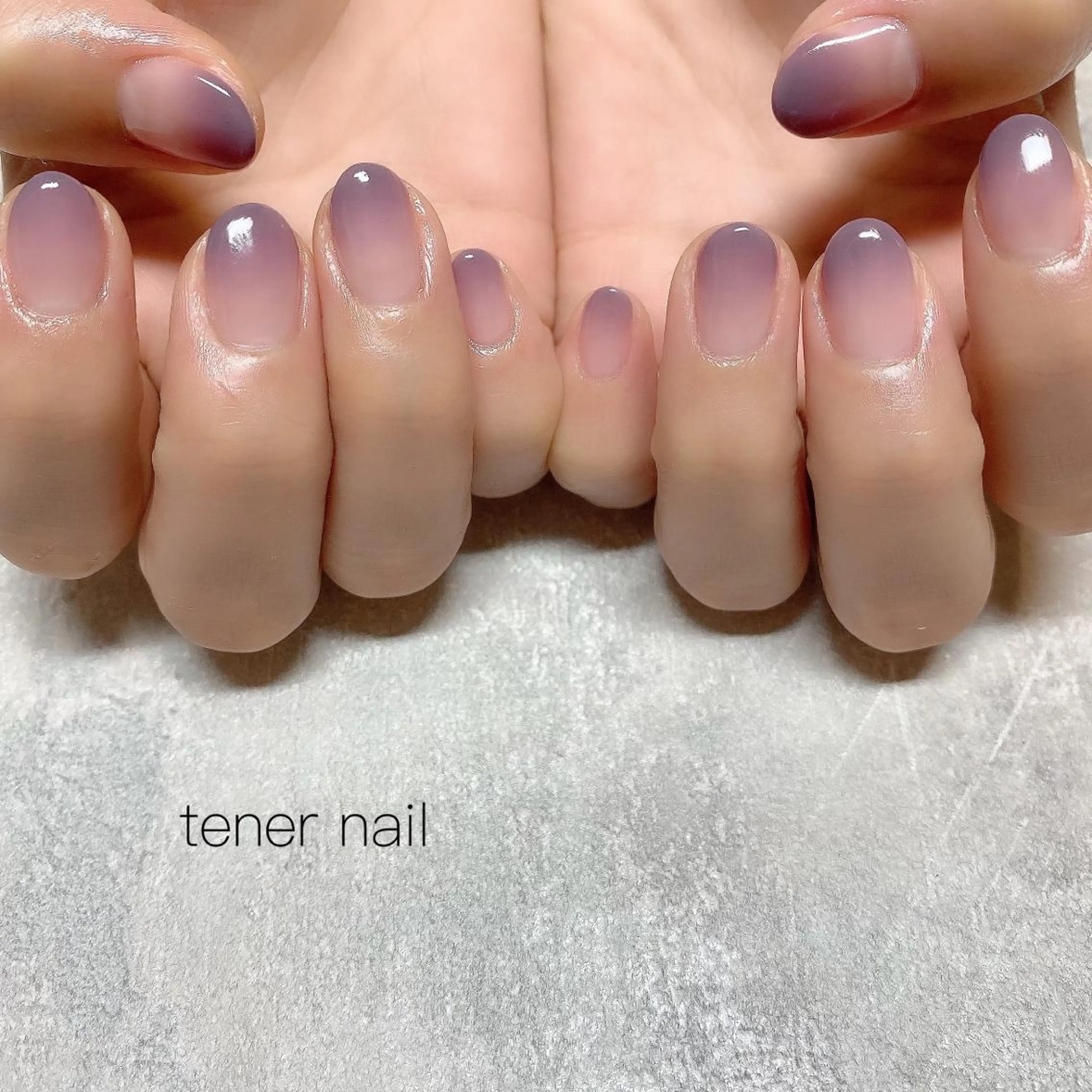 ネイル グラデーション パープル テネルネイル tener nailのネイルデザイン