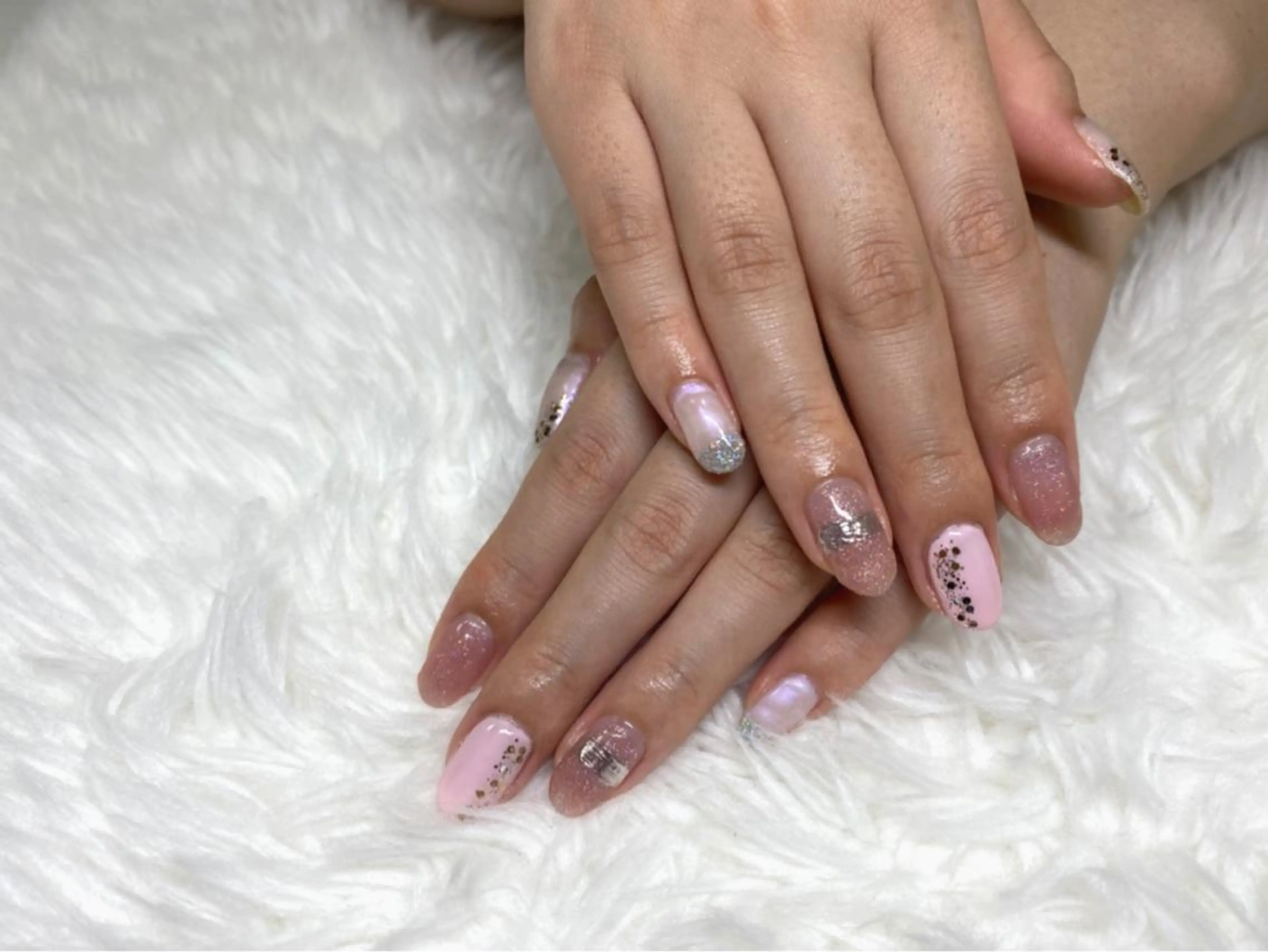 ネイル ニュアンスネイル ピンク シンプルネイル ViMORE あやのネイルデザイン