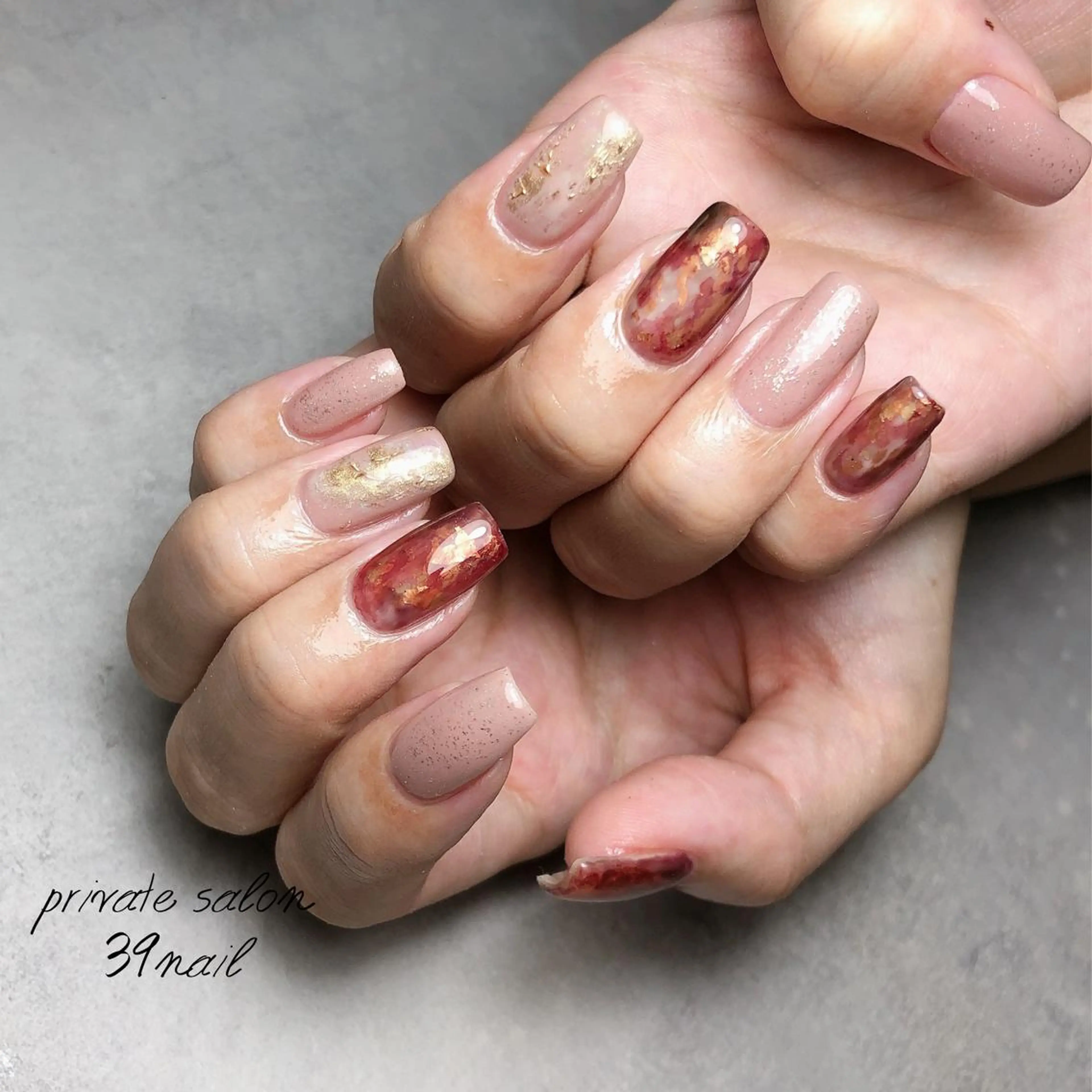 ミディアム ネイル ハンドネイル 京橋 【39nail】のネイルデザイン