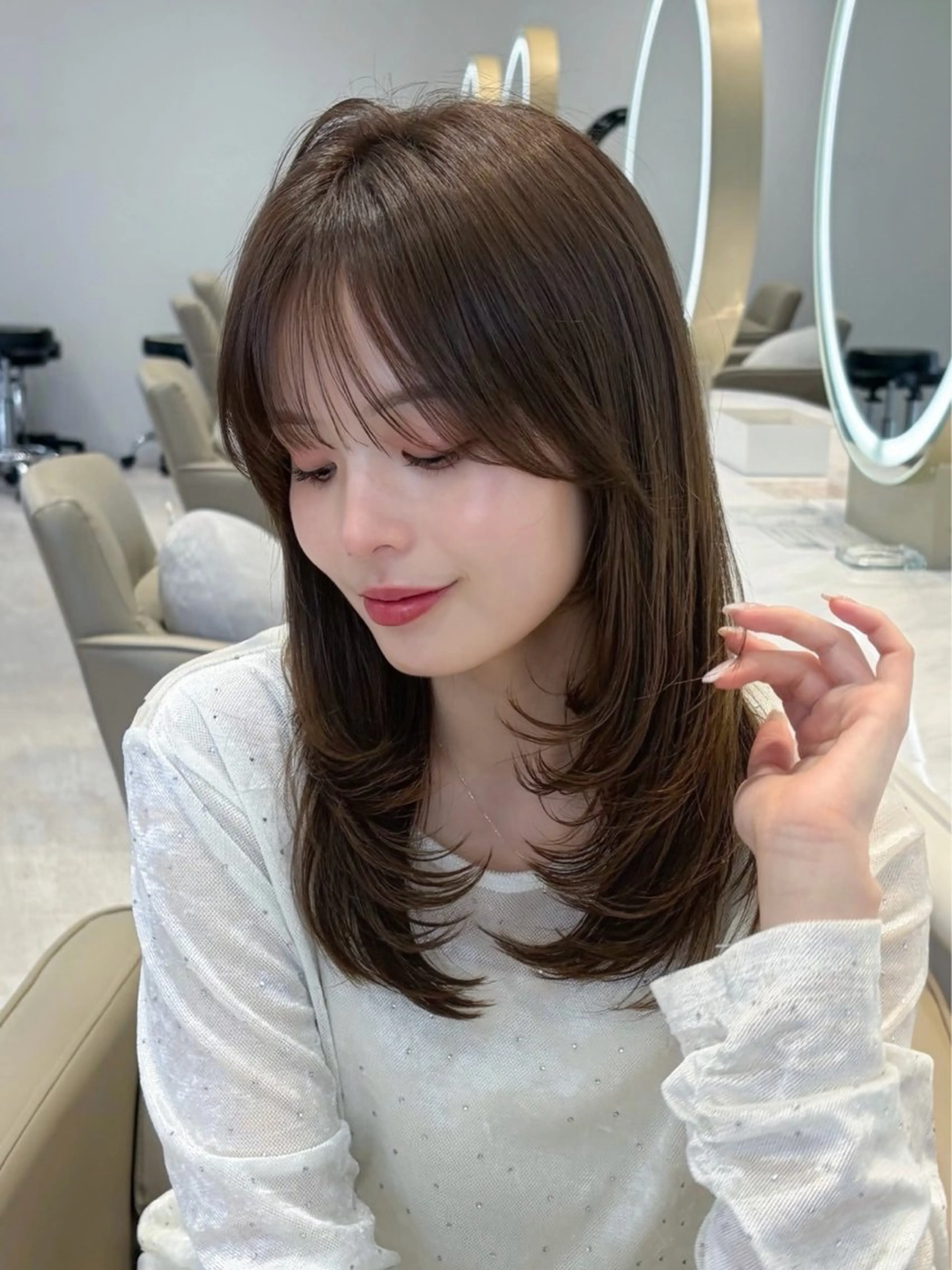 セミロング Agnos青山/ yuuki🍒のヘアスタイル