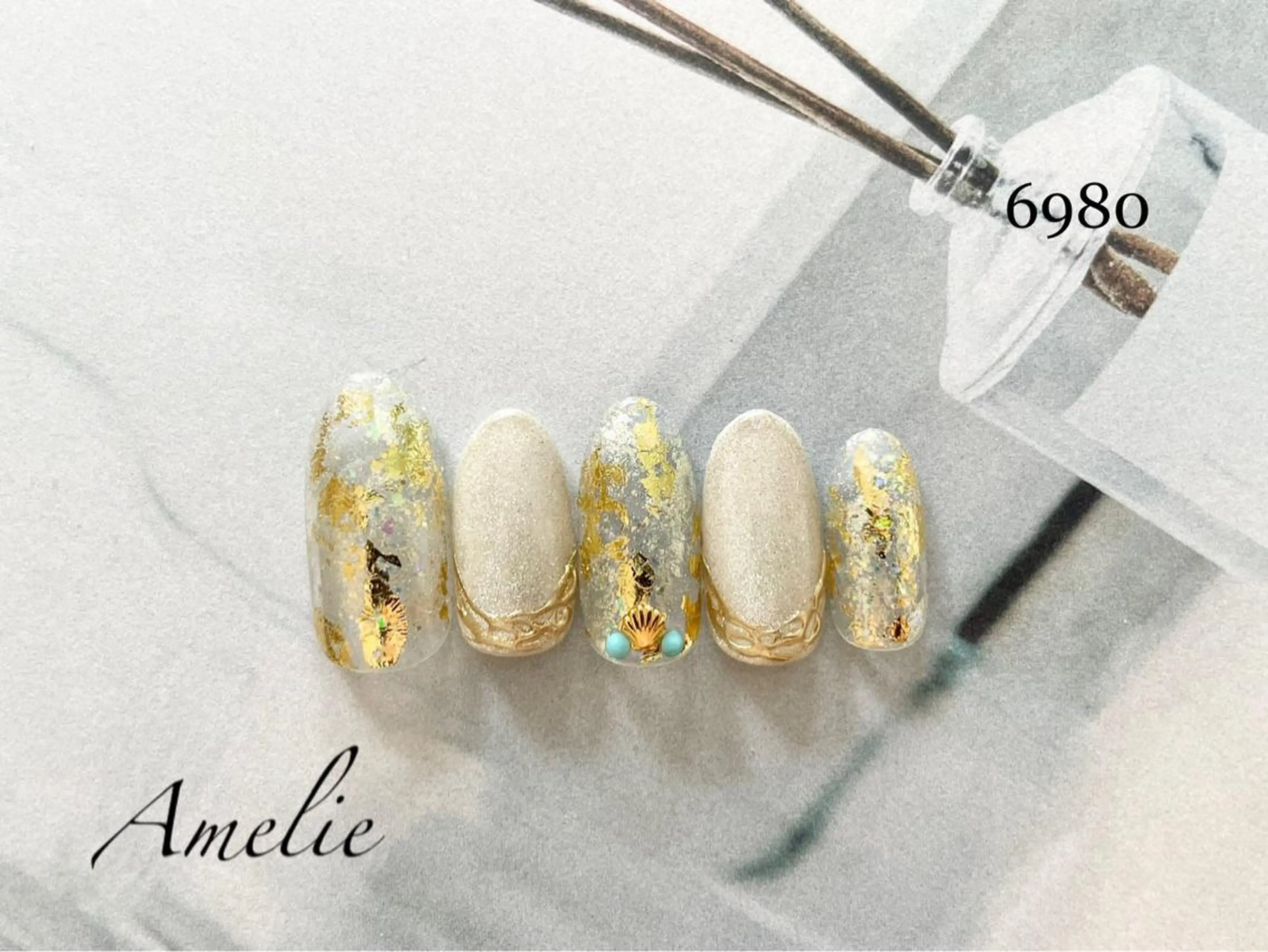 ネイル ハンドネイル いちじゅう あおいのネイルデザイン