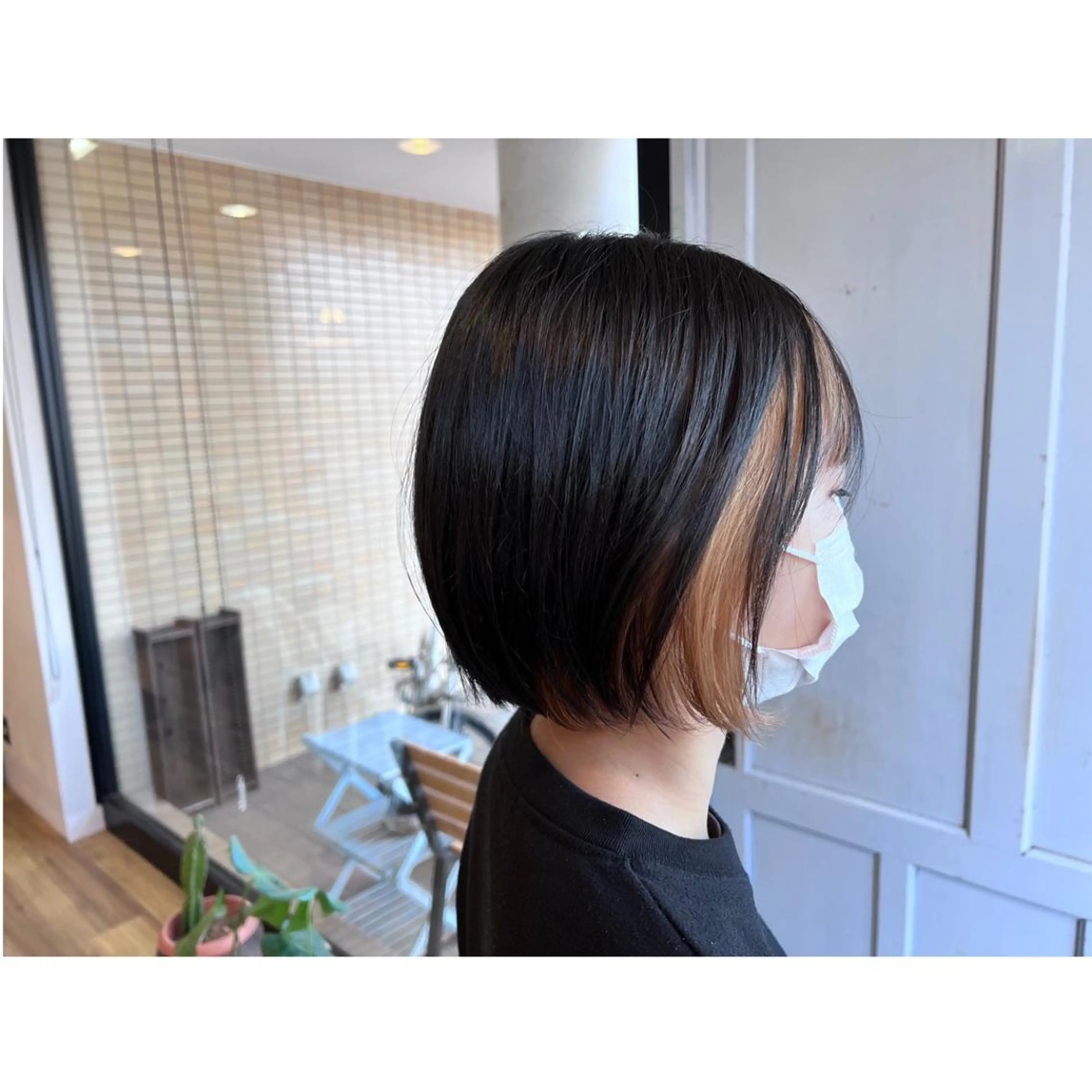 ショート カラー ベージュカラー インナーカラー ヘアカラー トリートメント ツキダテ ユイのヘアスタイル