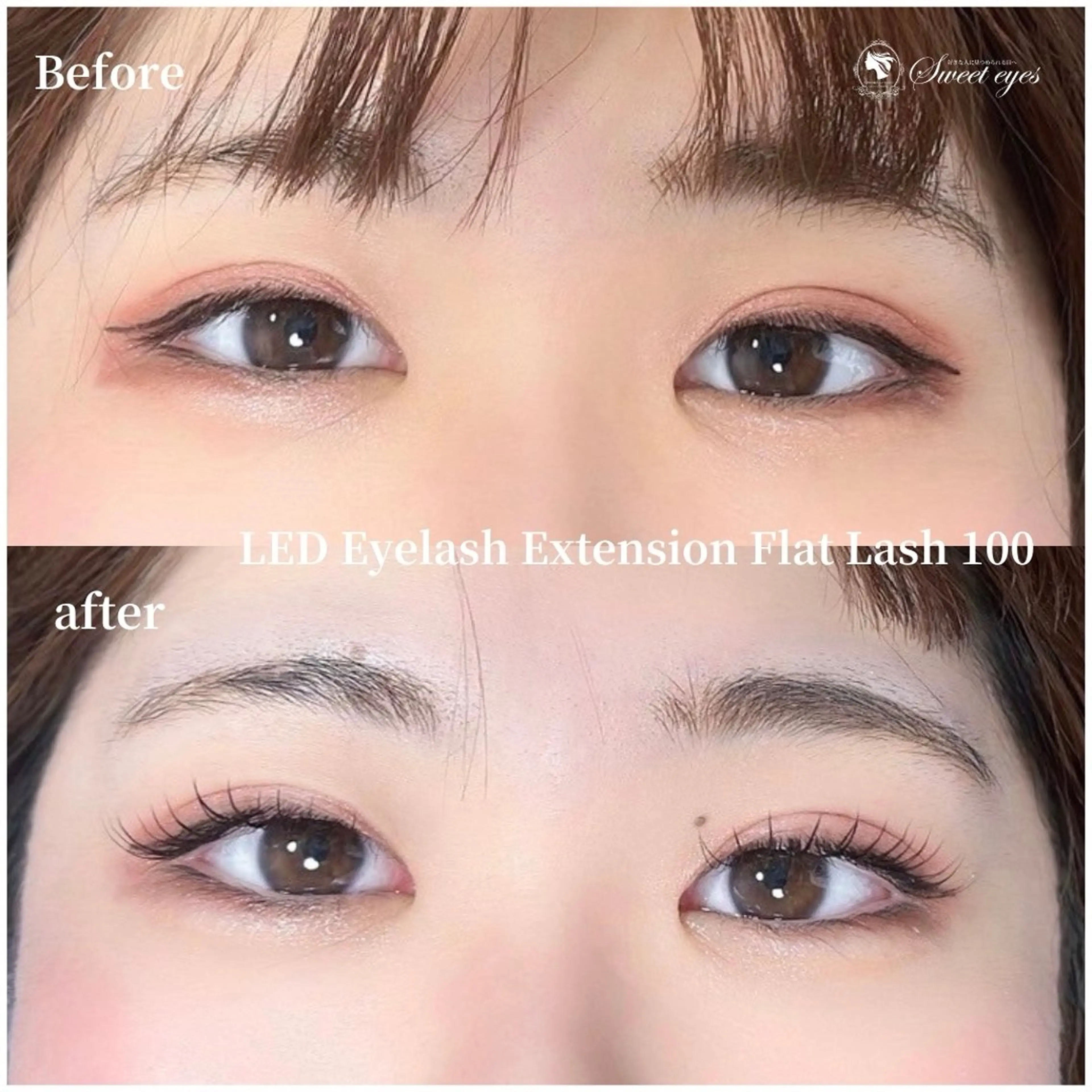 マツエク・マツパ フラットラッシュ ナチュラル マツエク Sweeteyes 金山店のマツエク・マツパデザイン