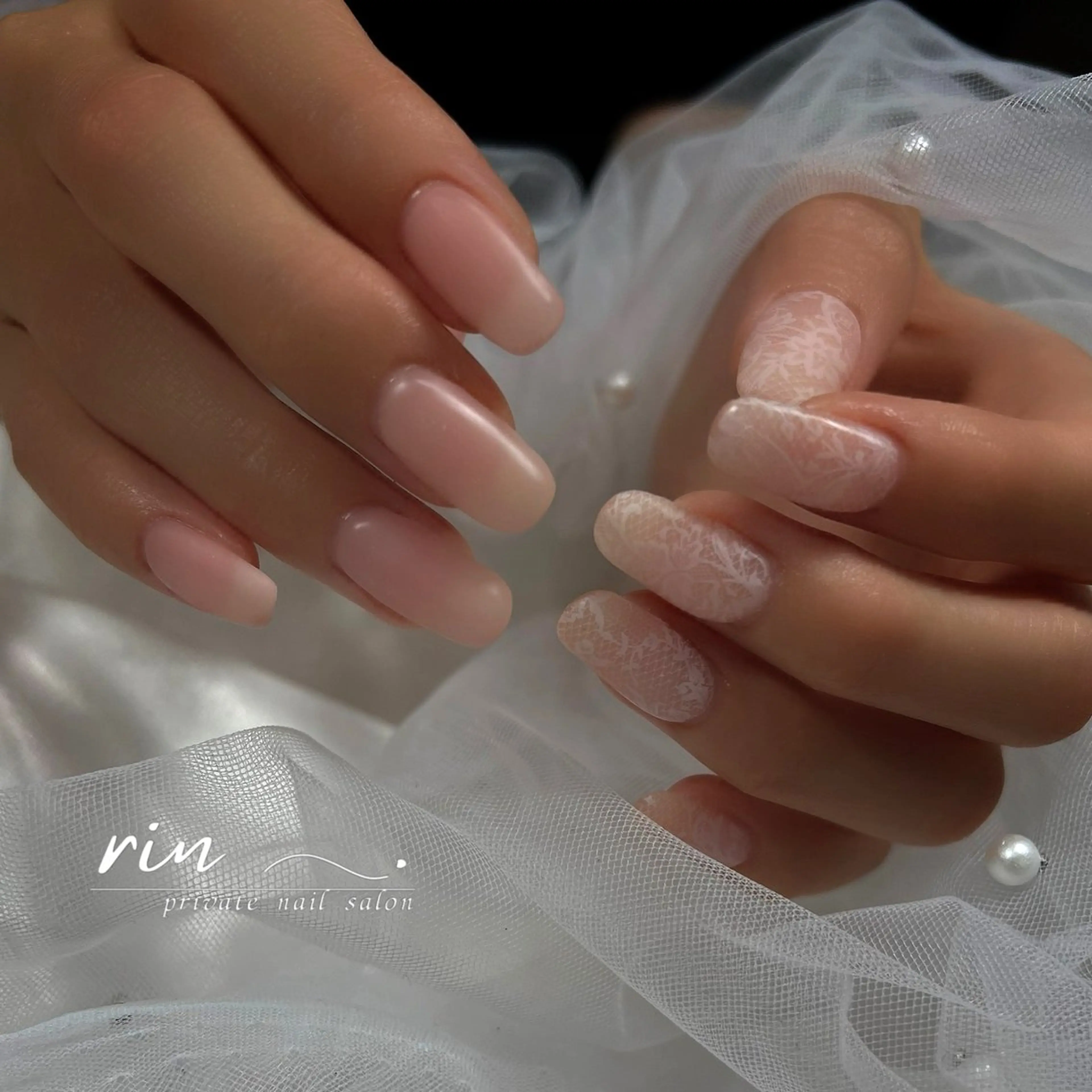 ネイル レース マットネイル private salon〜rin〜のネイルデザイン