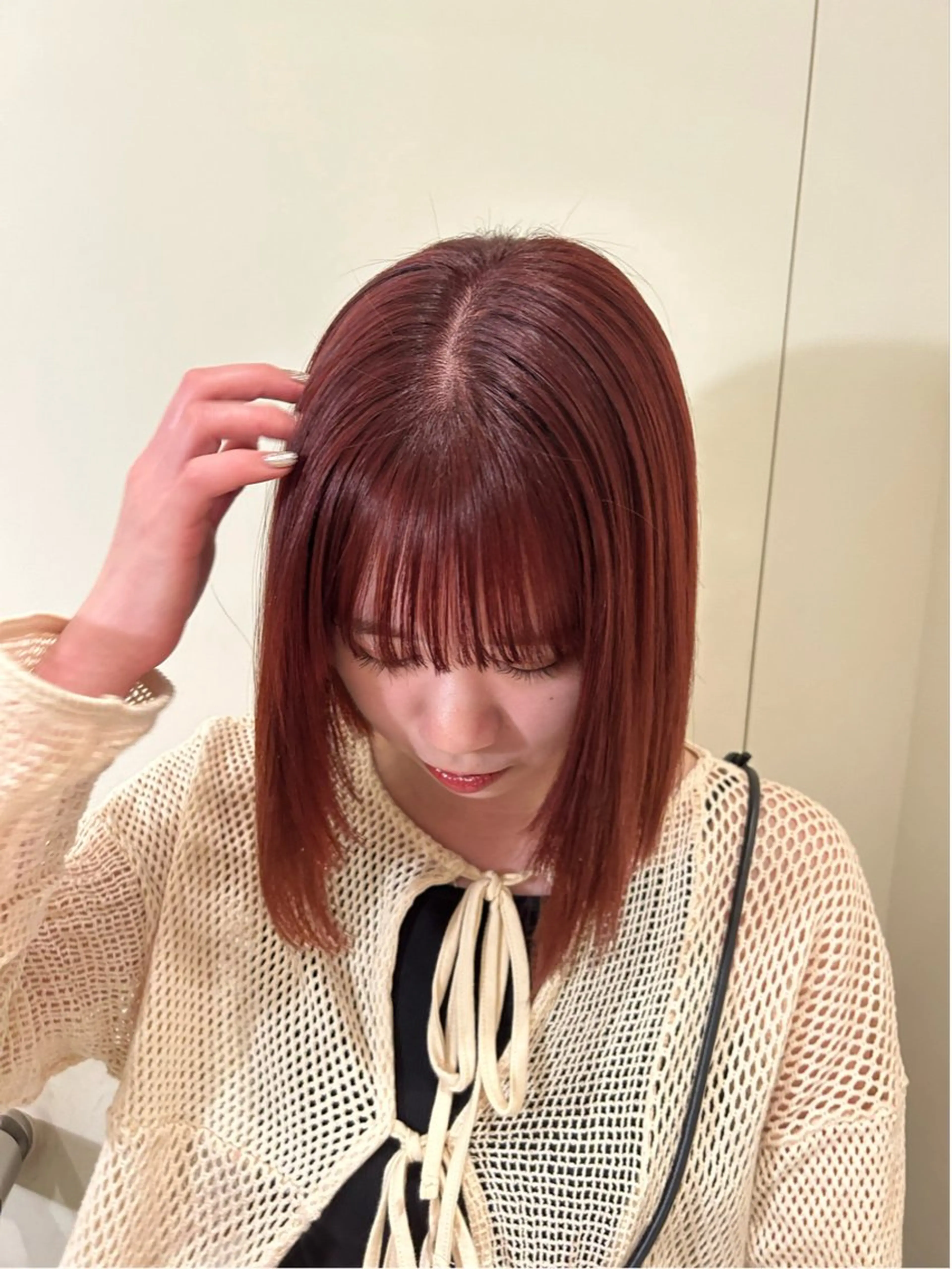 ミディアム ヘアカラー ベージュ/透明感/ レイヤー/あやか💕のヘアスタイル