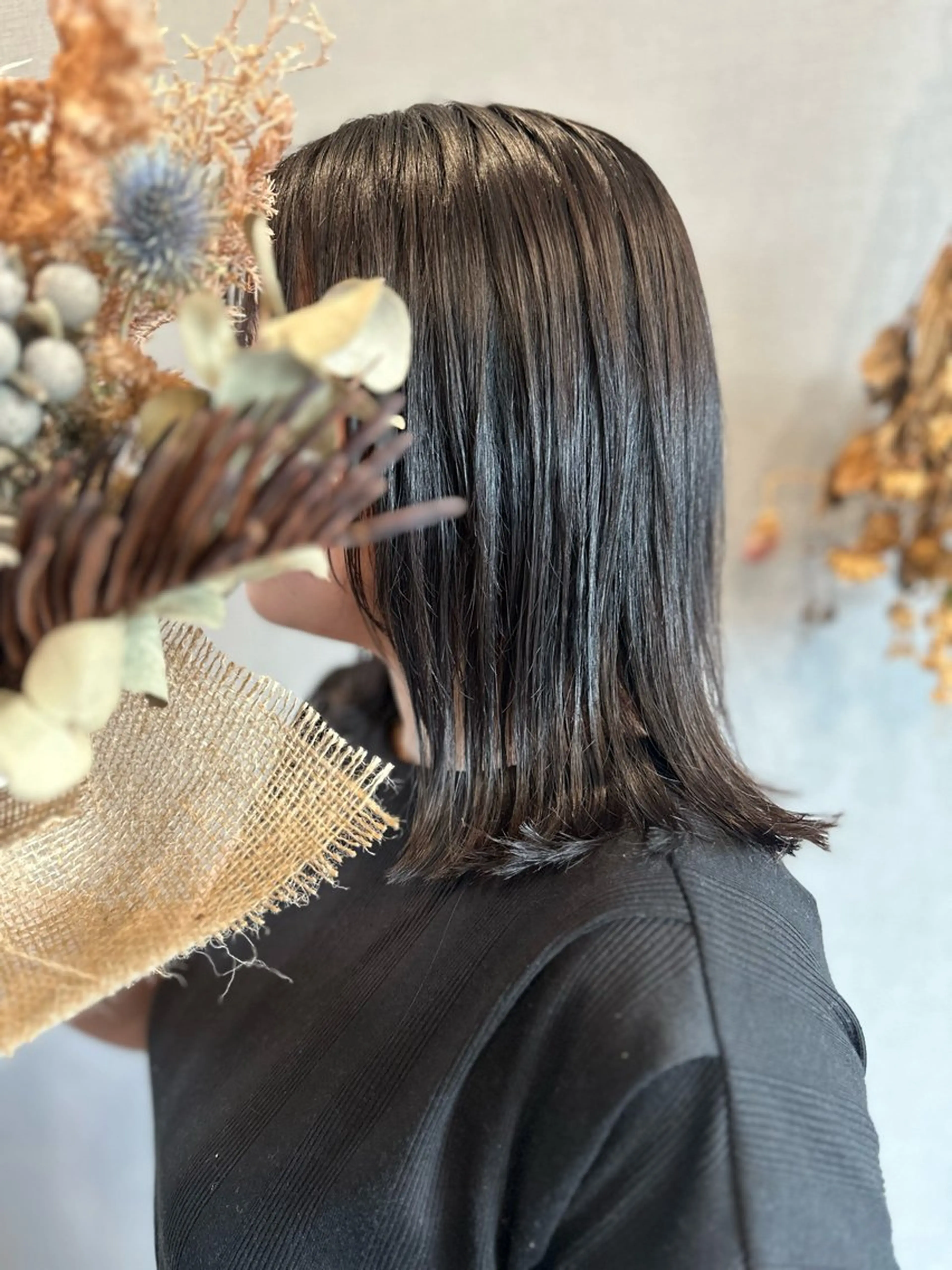 ミディアム カラー カット ヘアカラー トリートメント K Harukaのヘアスタイル