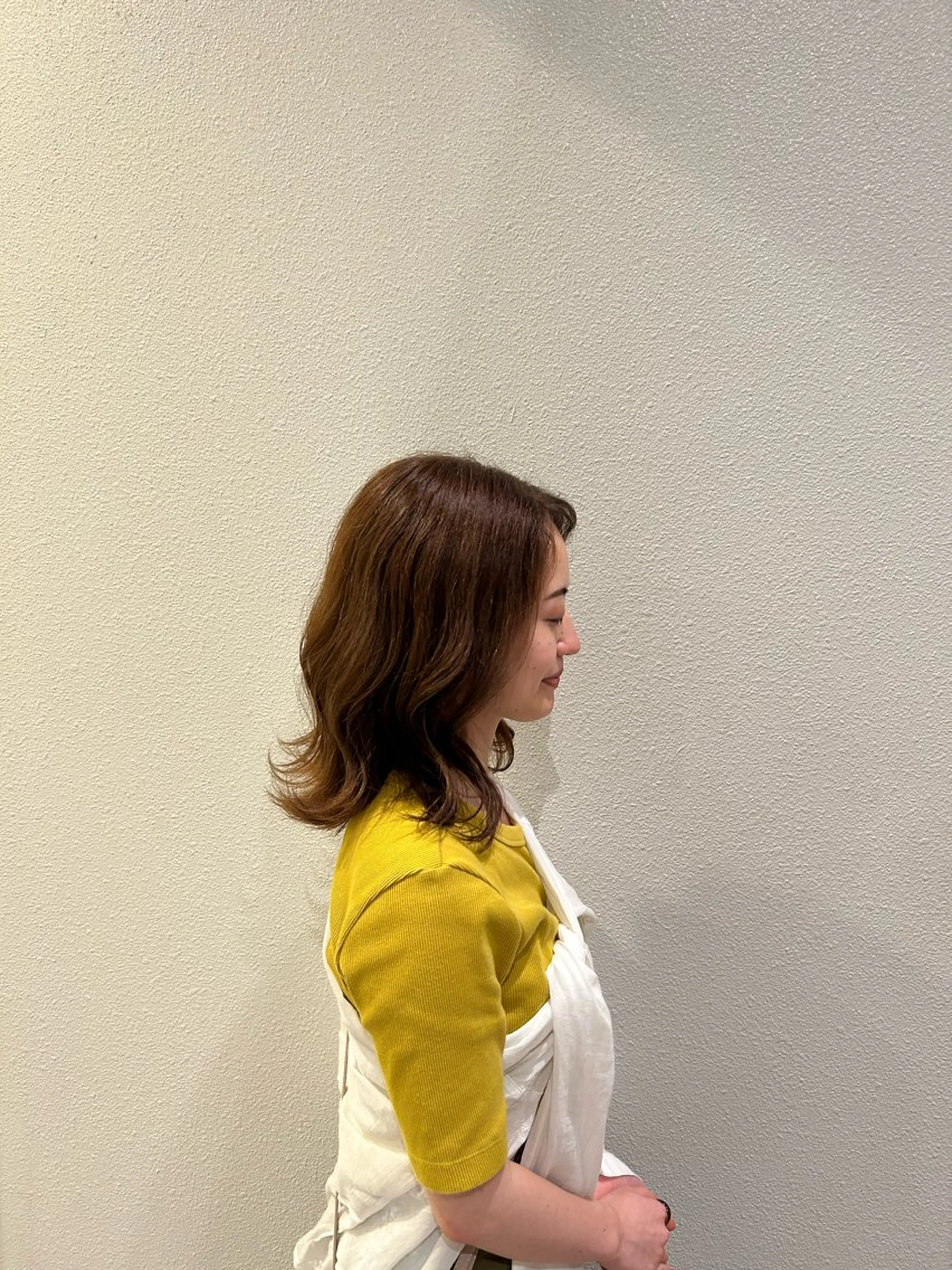 セミロング カラー 透明感カラー/ くびれヘア/ユウユのヘアスタイル