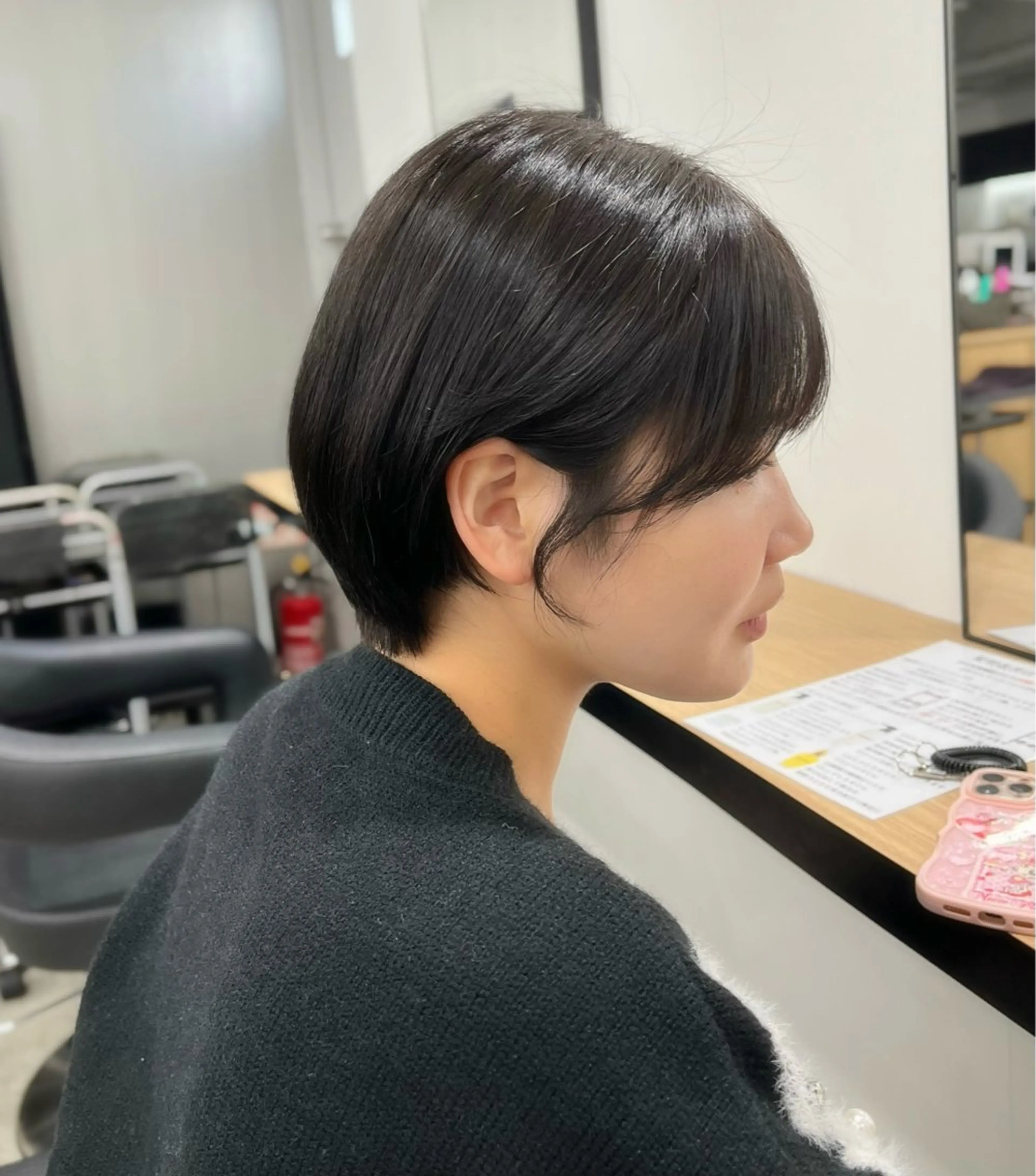 ショート 縮毛矯正/ハイトーン /パーマ/せき🧸のヘアスタイル