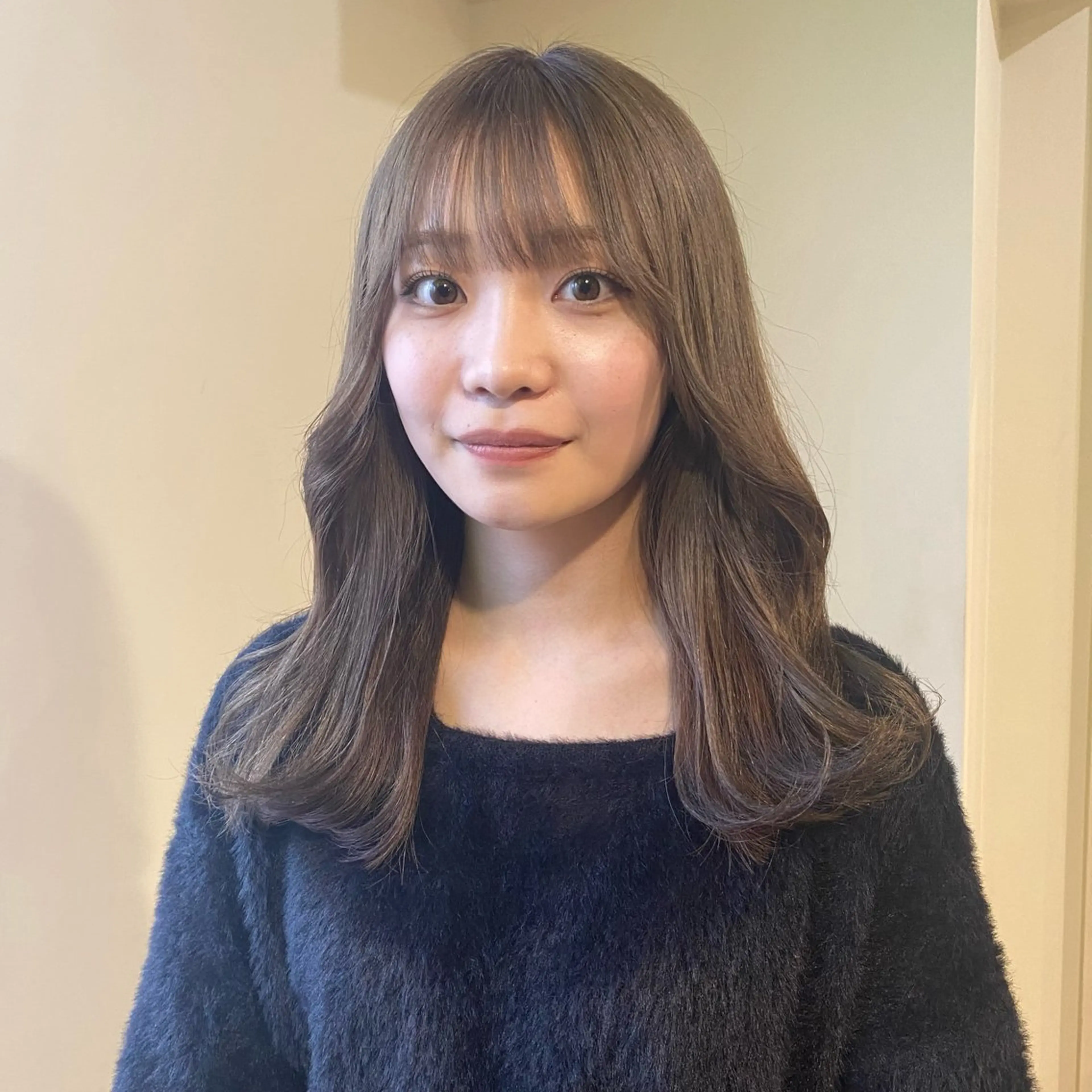 ミディアム カラー ブリーチなしベージュ カラー✨Takeのヘアスタイル