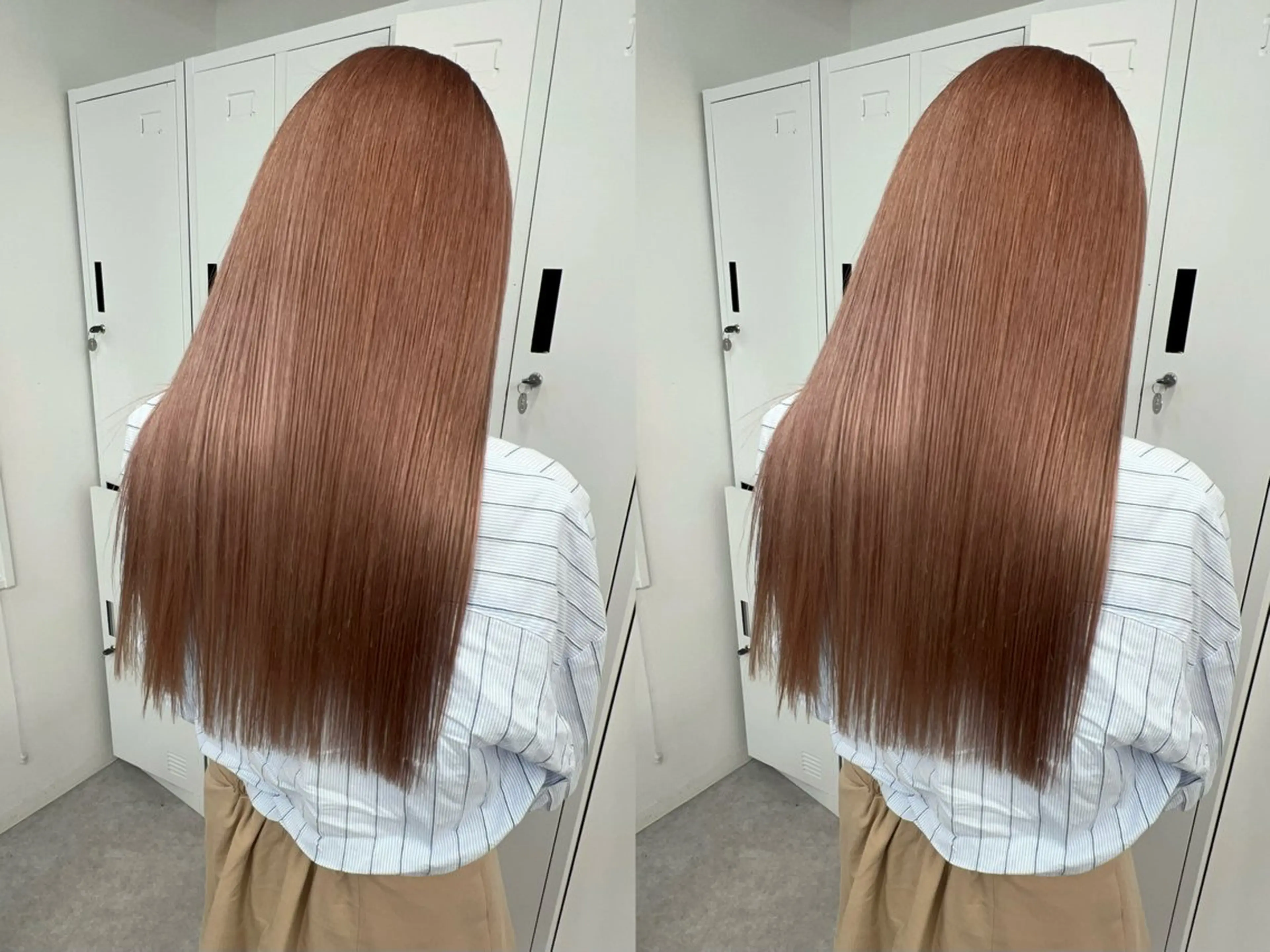 ロング カラー 💍透明感 💖艶ミルクティーのヘアスタイル