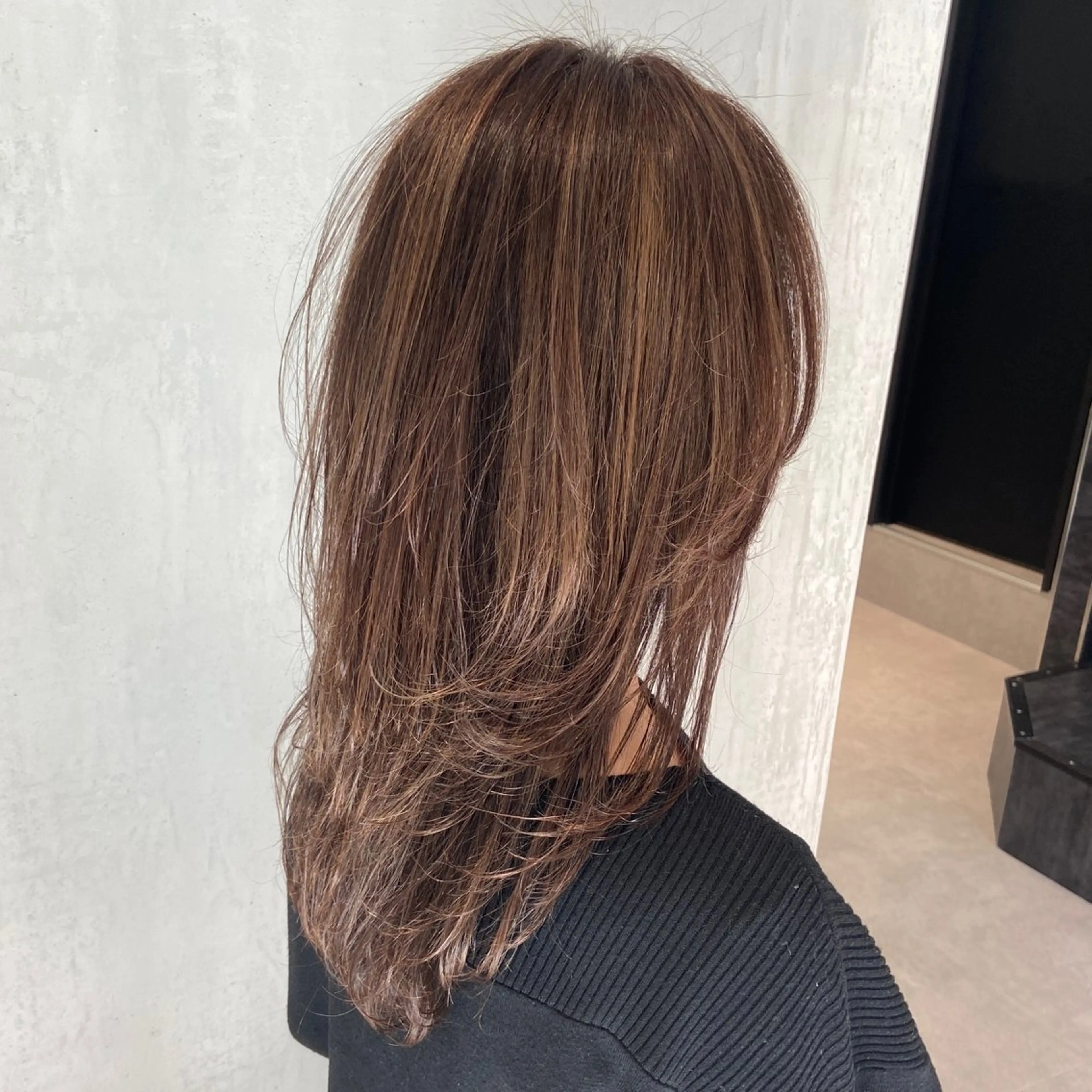 ロング カラー ハイライトカラー ハイライト ヘアカラー トリートメント DX SHARE SALON所属・matka白髪ぼかし 大人ヘア/KEIKOのヘアスタイル