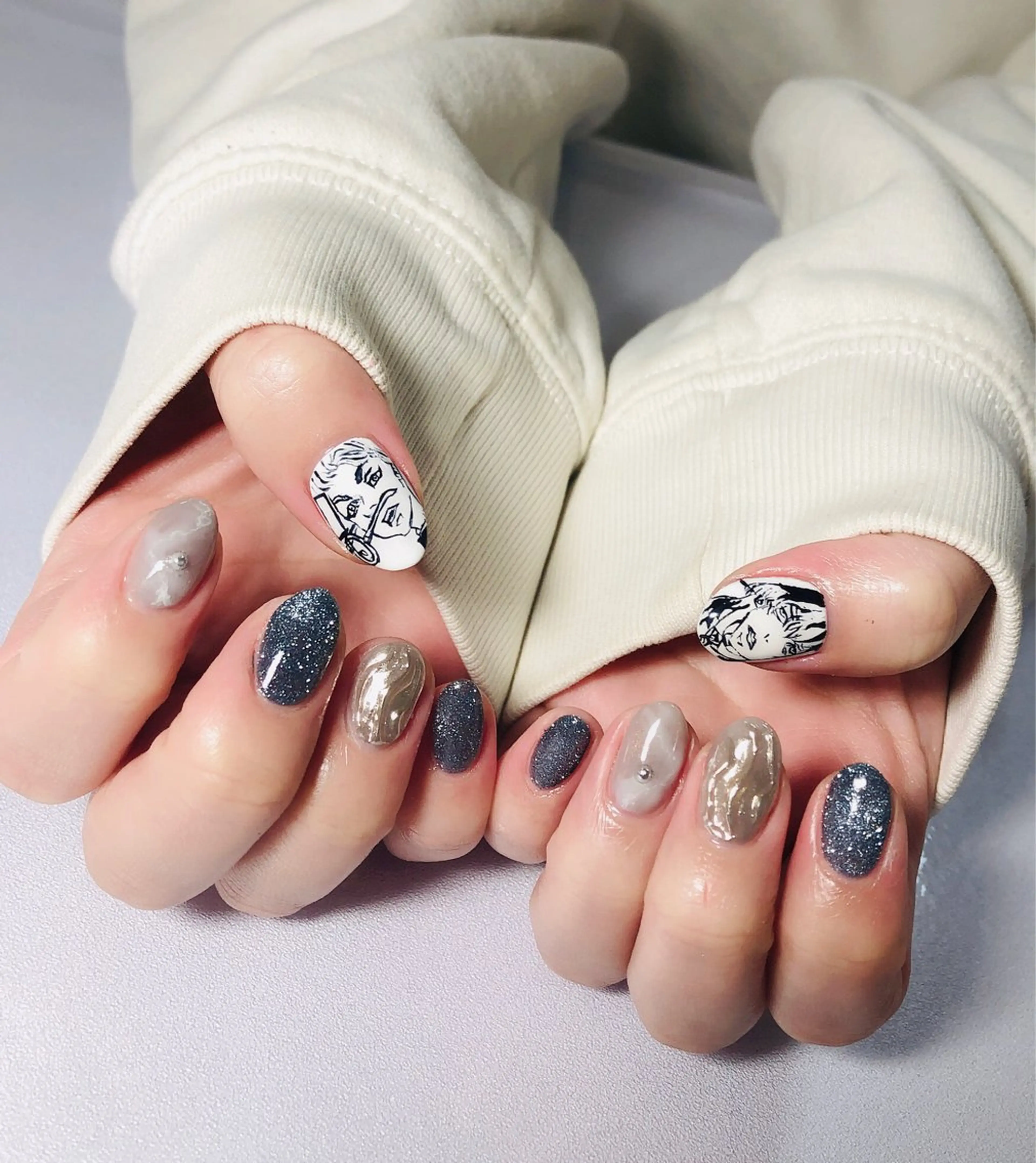ネイル アートネイル 持ち込み Moons nail 💅✨のネイルデザイン