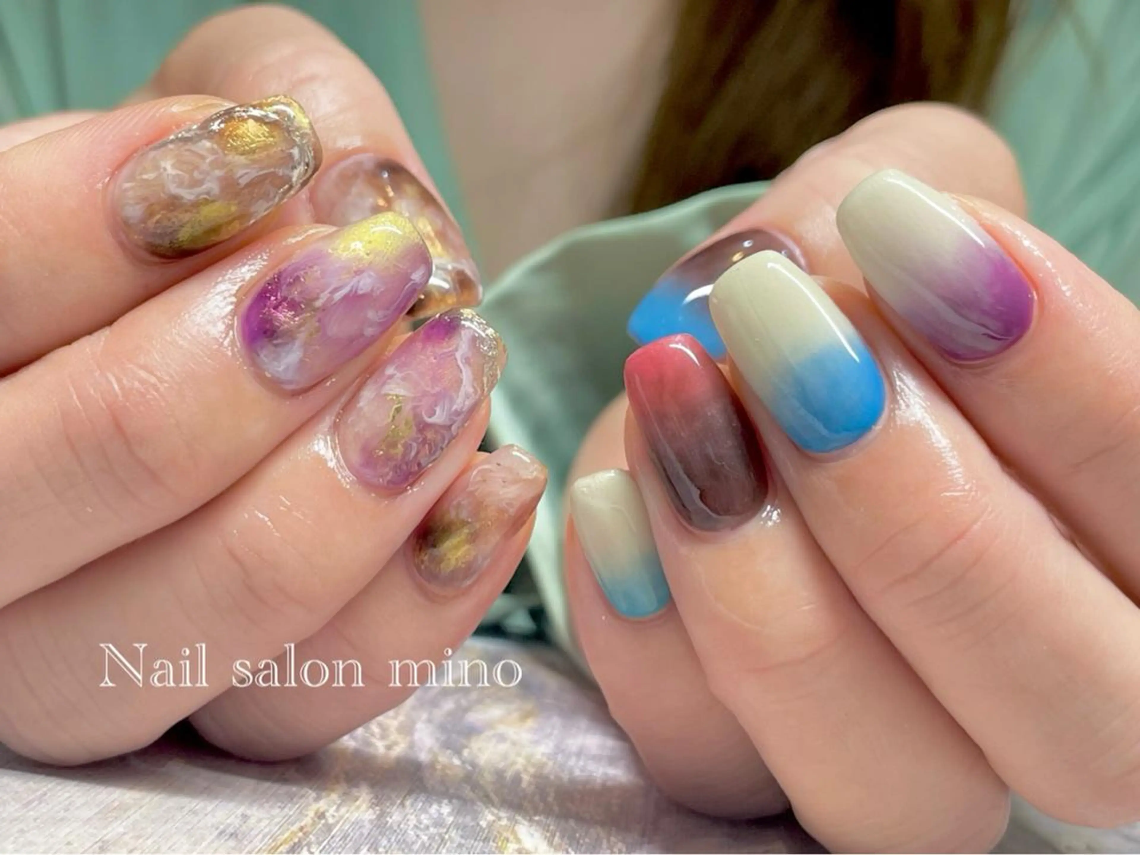 ネイル アートネイル シンプルネイル 三野　nail salon minoのネイルデザイン