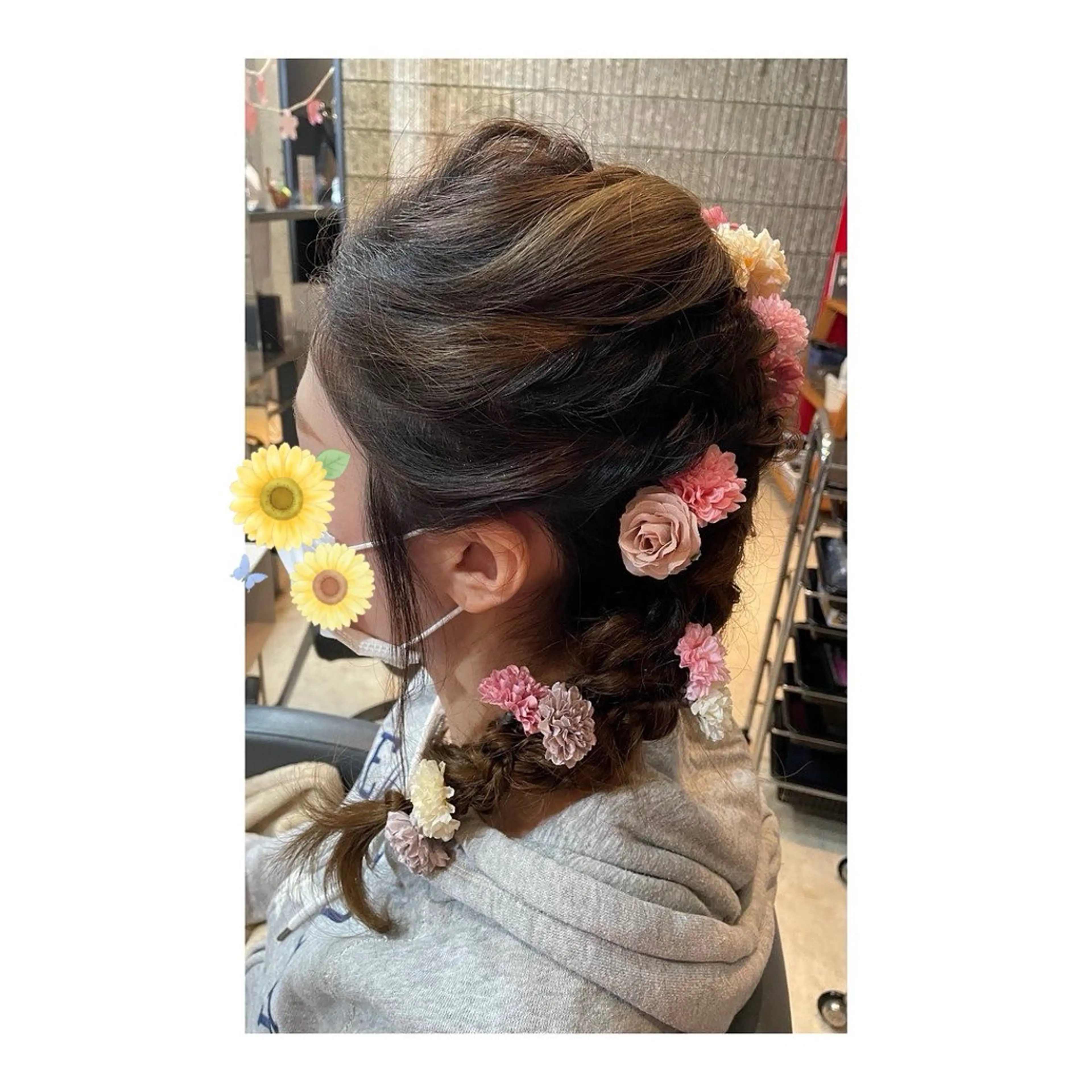 セミロング ヘアアレンジ 浴衣 MASA .のヘアスタイル