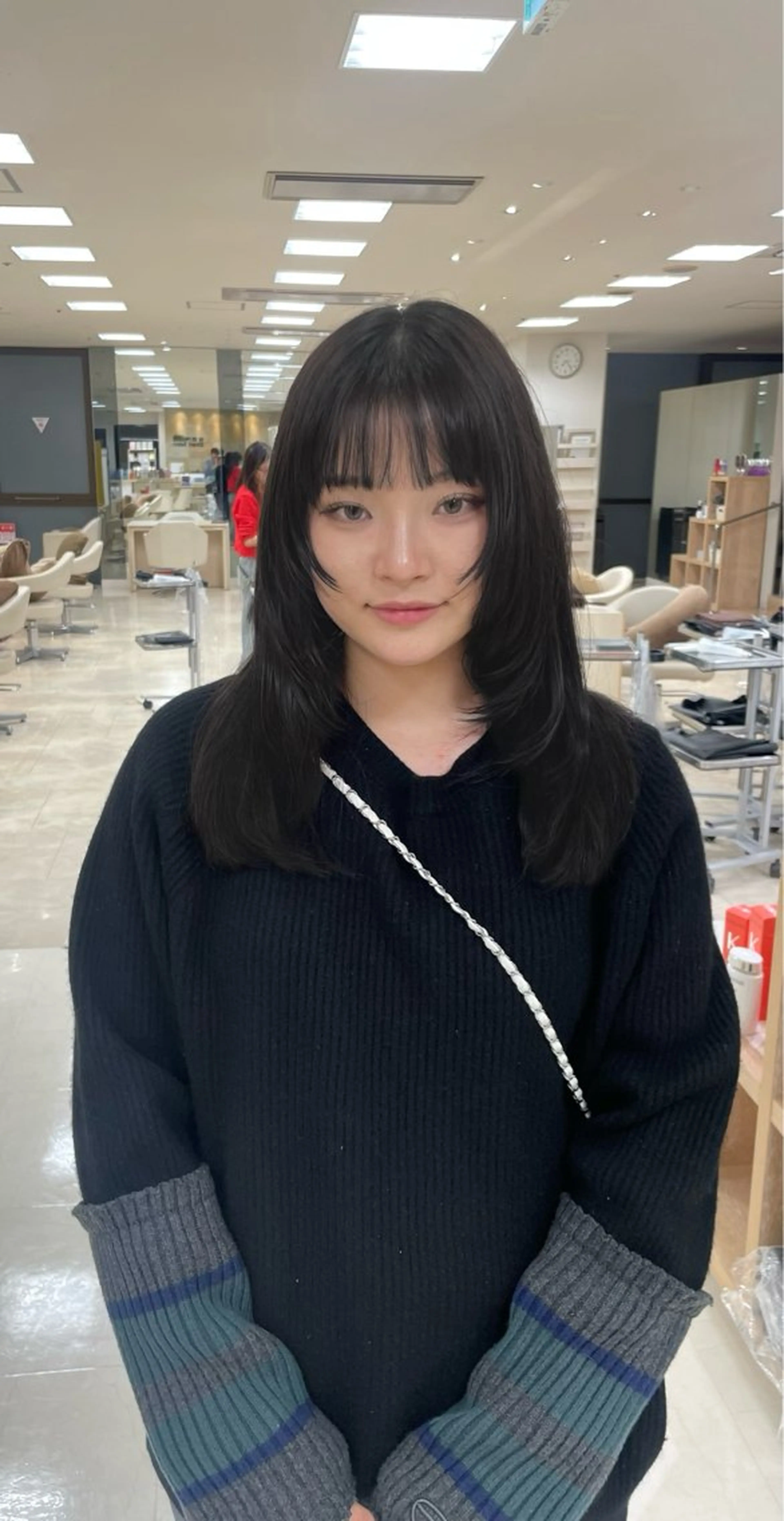 ロング シャドウパーマ／骨格 矯正カット　トモキのヘアスタイル