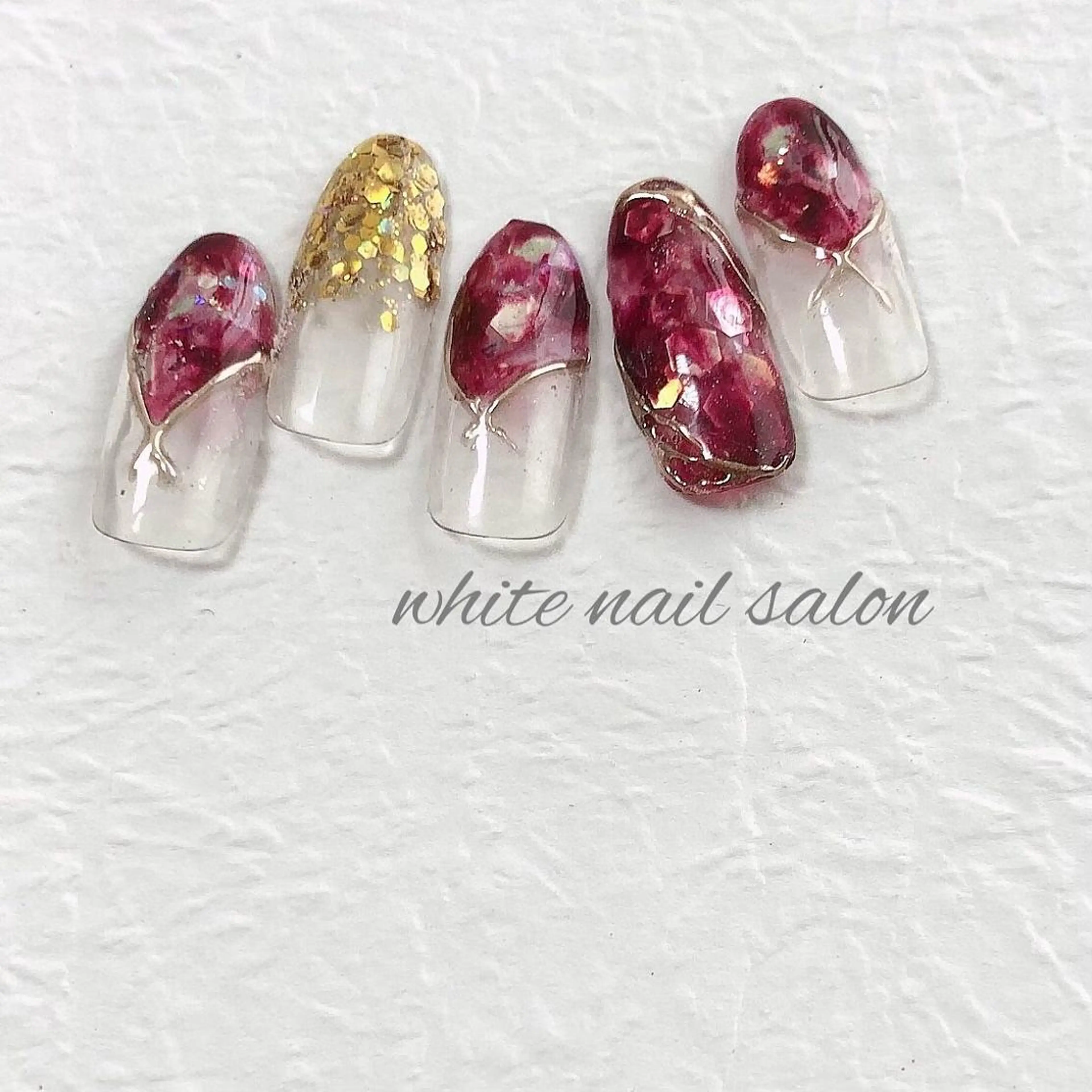 ネイル ジェルネイル ハードジェル 持ち込み ソフトジェル white nail salonのネイルデザイン