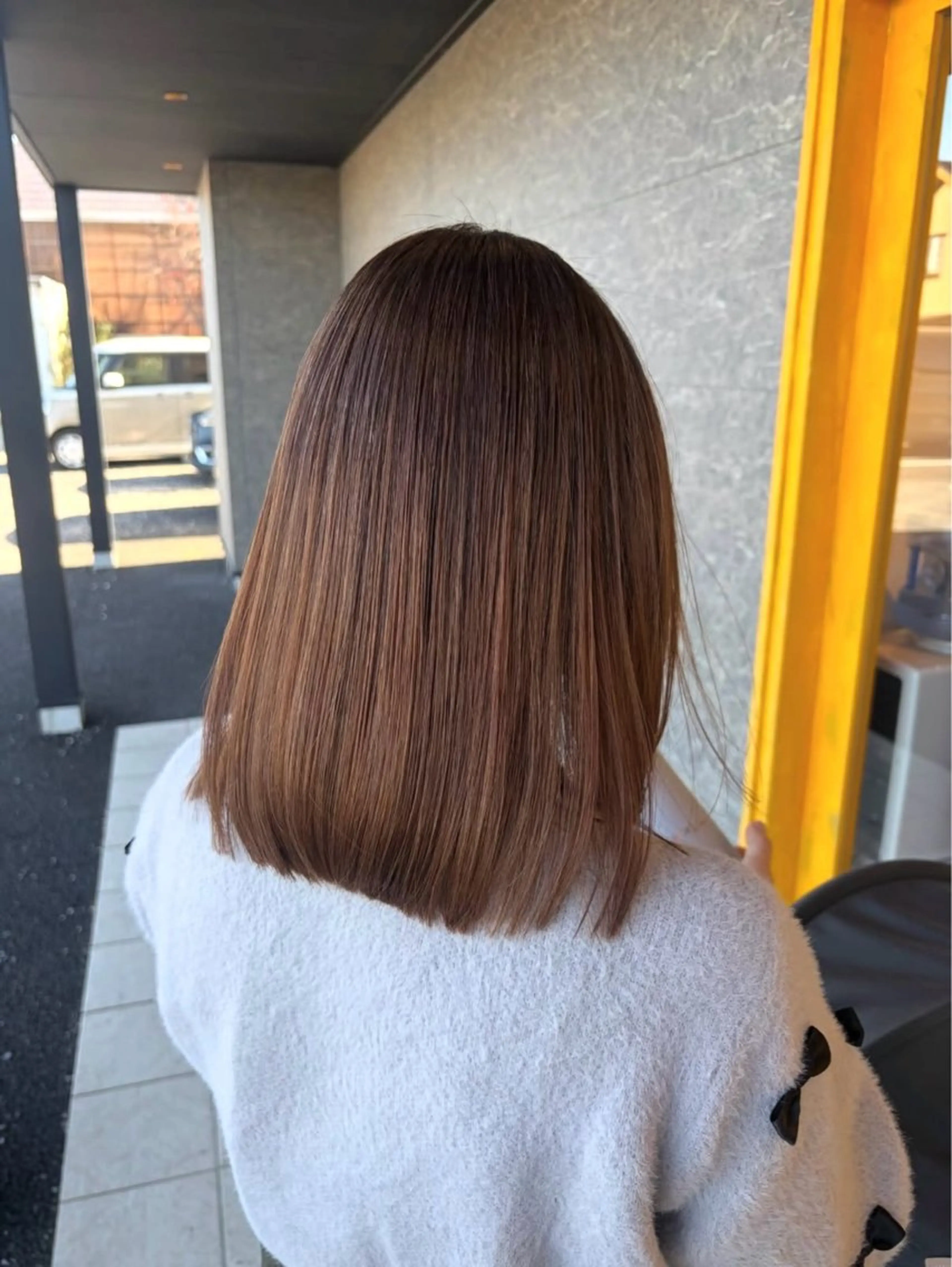 ミディアム カラー ヘアカラー トリートメント 織部 望のヘアスタイル