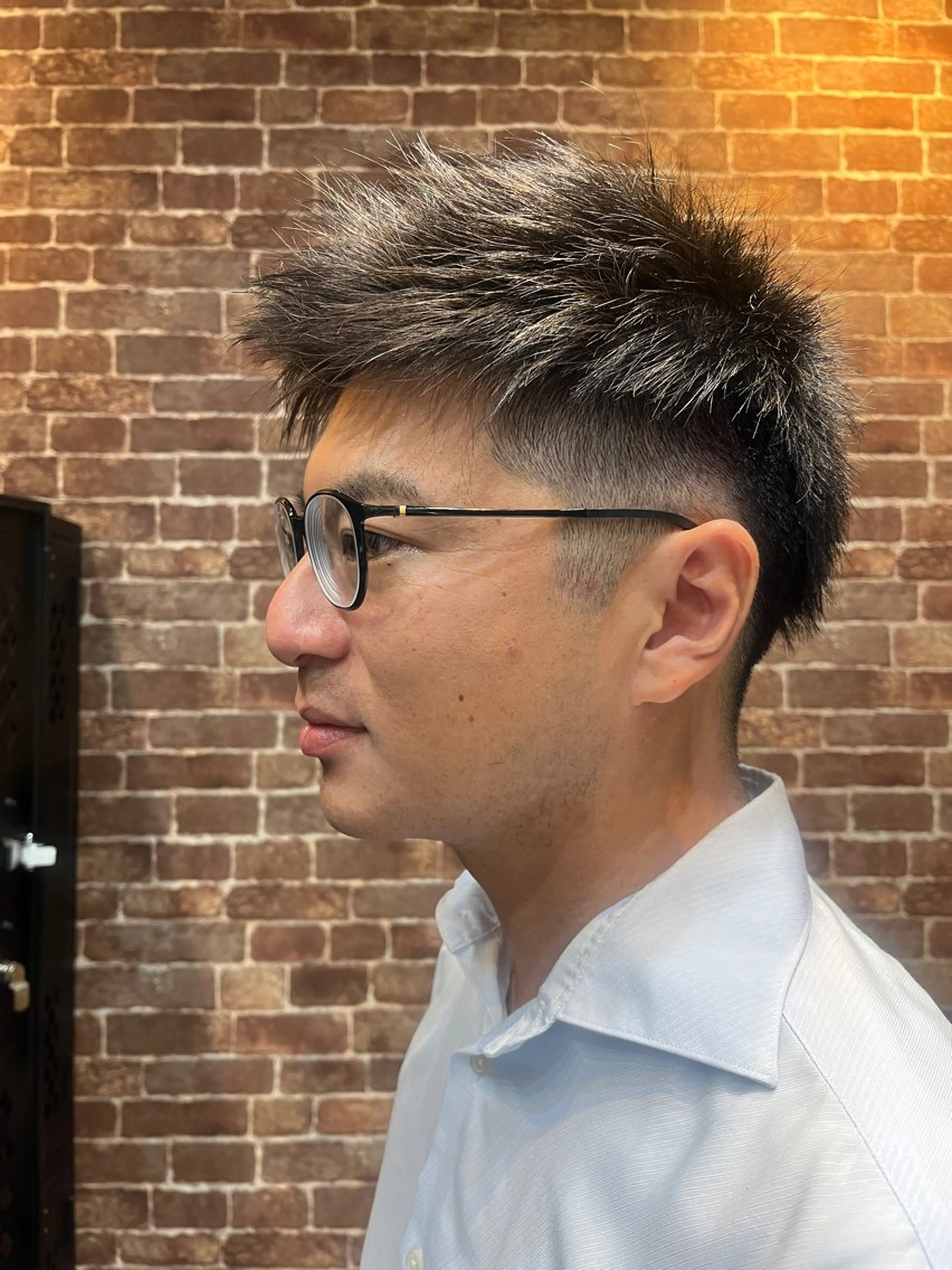 ショート カラー パーマ メンズ カット 久木原 ゆりのヘアスタイル